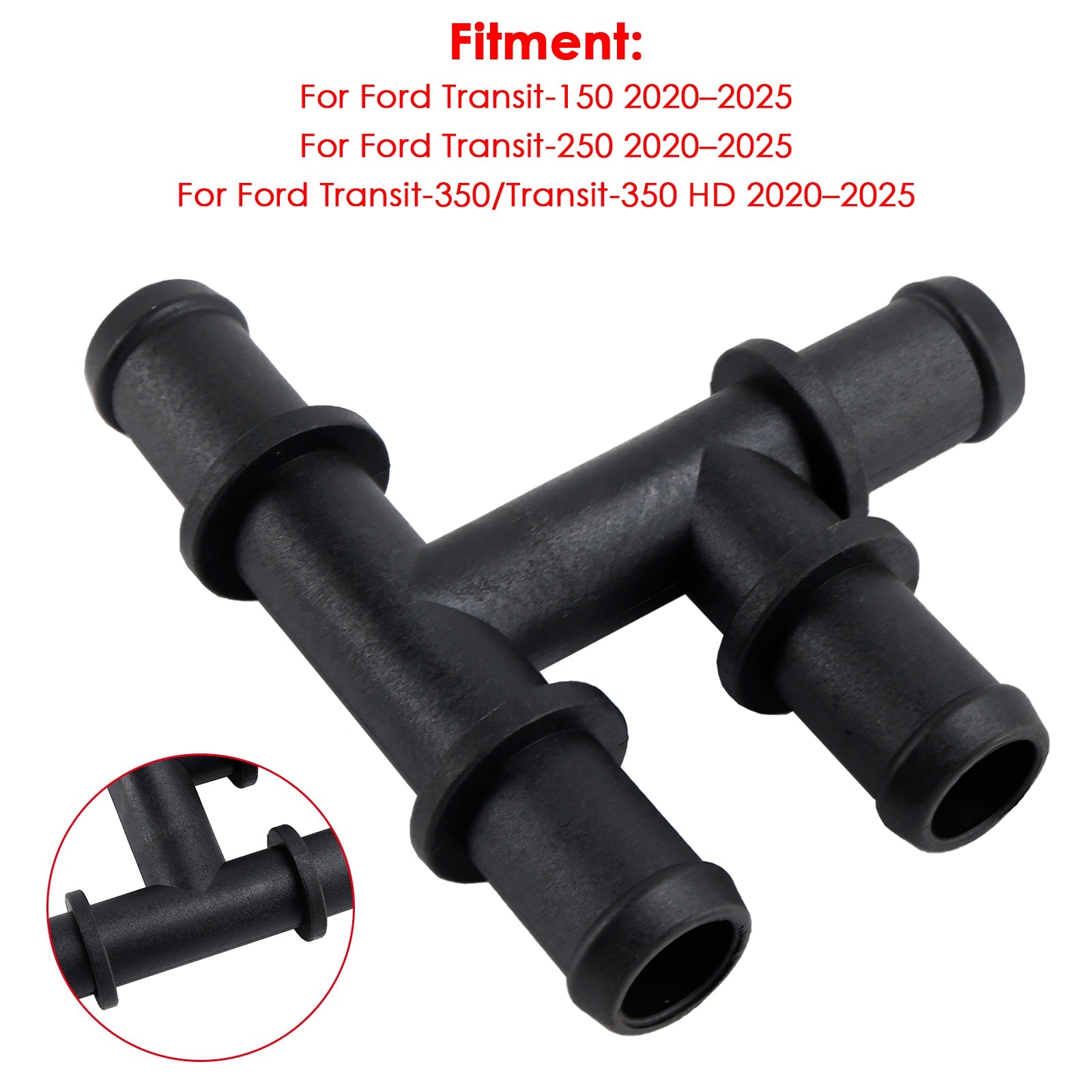 Heater Core Coolant Connector Hose 4 Way Tube LK4Z-18B402-E For Ford Transit