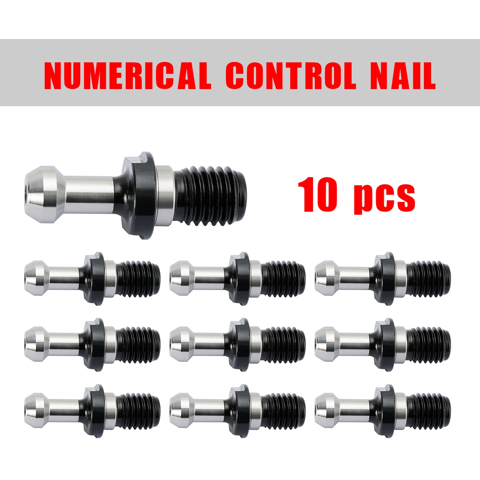 10Pcs CAT40 45掳 0.589" Degree Pull Stud Retention Knob Fits HAAS CAT CNC Silver