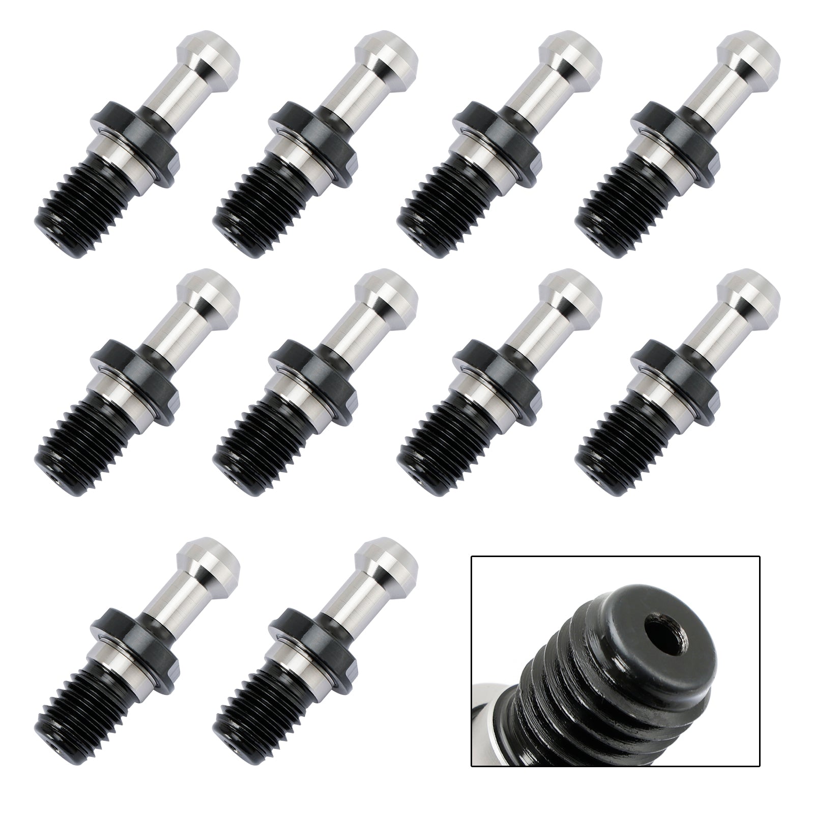 10Pcs CAT40 45掳 0.589" Degree Pull Stud Retention Knob Fits HAAS CAT CNC Silver