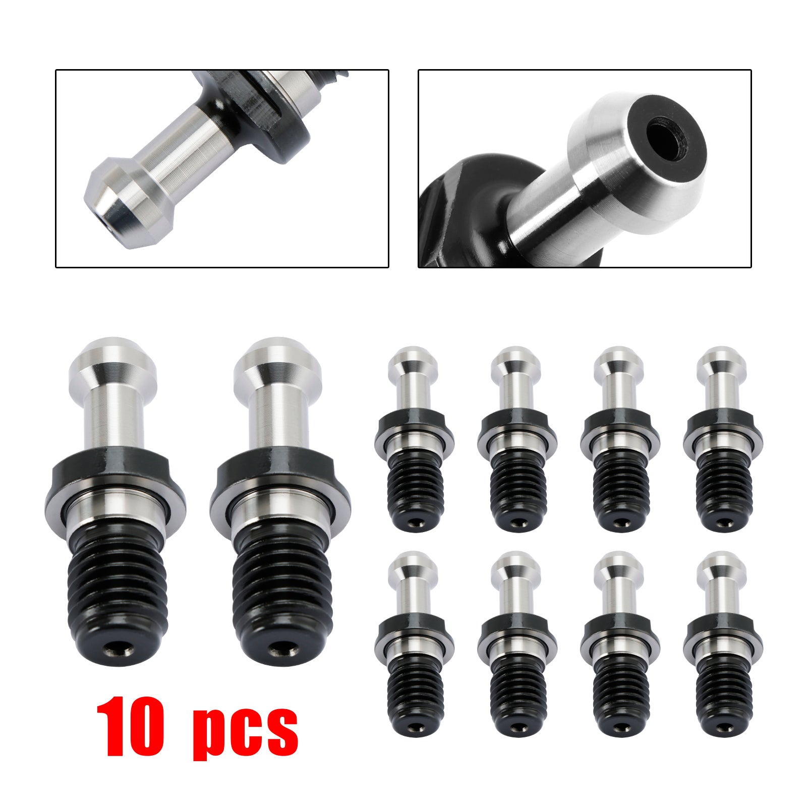 10Pcs CAT40 45掳 0.589" Degree Pull Stud Retention Knob Fits HAAS CAT CNC Silver