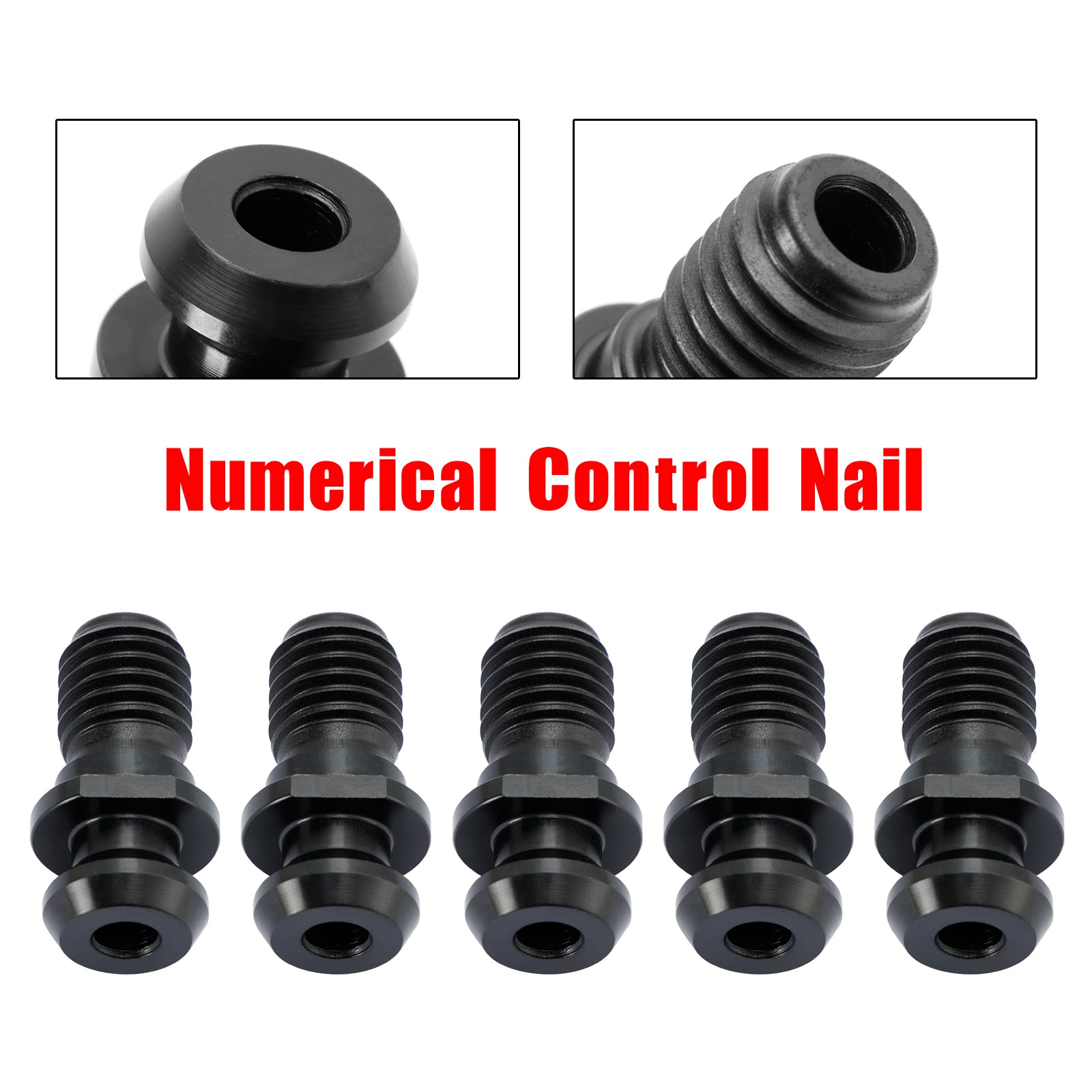 5 Pcs CAT40 45掳 0.740" Pull Stud Retention Knob Fits Mazak Fadal CNC Black