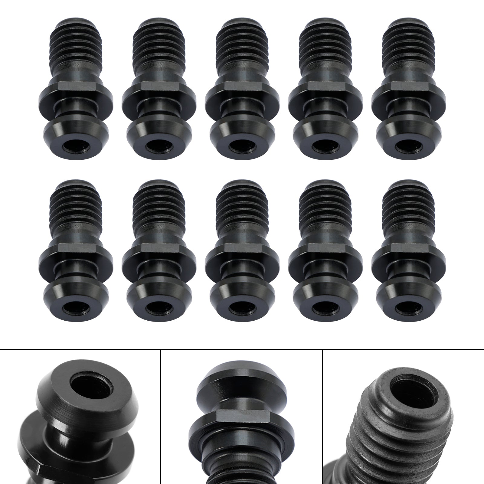10Pcs CAT40 45掳 0.740" Coolant Pull Stud Retention Knob For Mazak Fadal Black