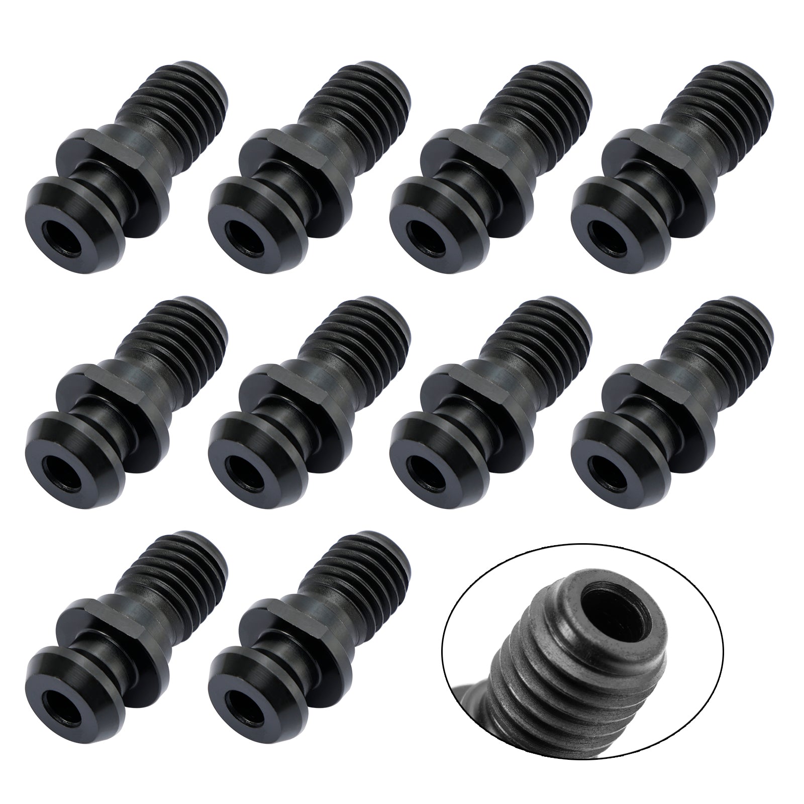 10Pcs CAT40 45掳 0.740" Coolant Pull Stud Retention Knob For Mazak Fadal Black