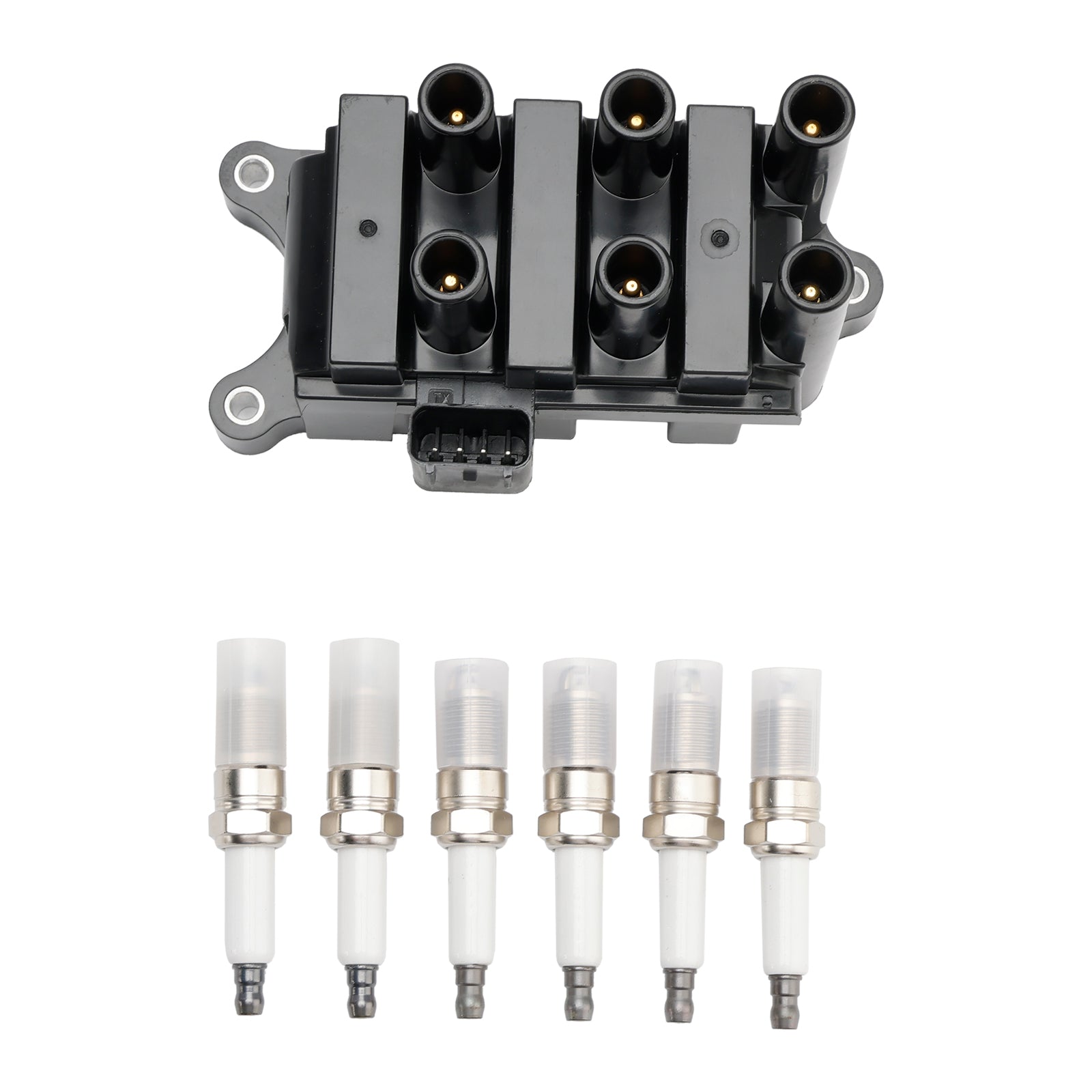 2003 Ford E-150 Club Wagon V6 4.2L Ignition Coil+6 Spark plug+6 Wire FD498 5F2Z-12029-AD 1F2118100