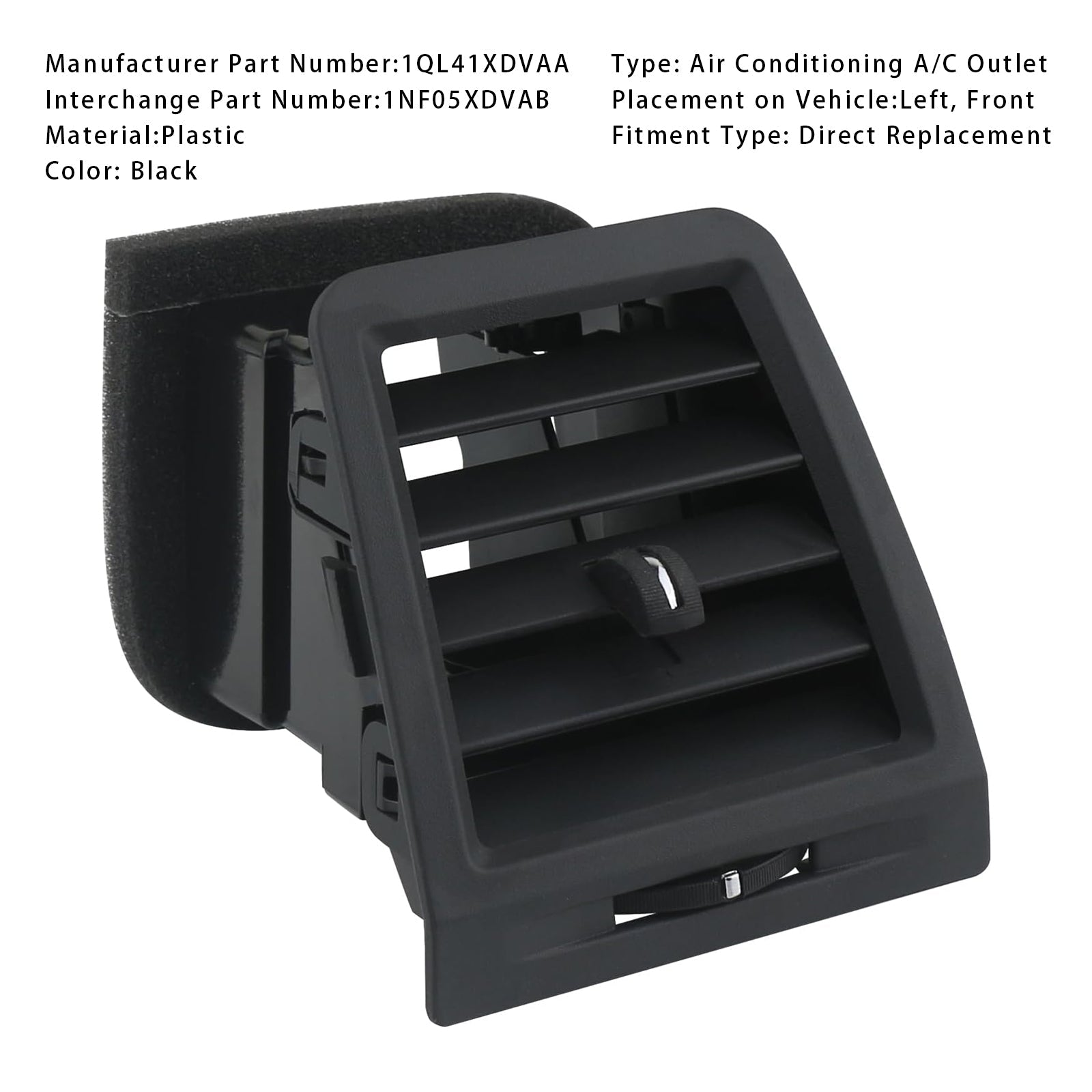 2008-2014 Dodge Challenger Left Side Heat Air Conditioning A/C Outlet Vent 1QL41XDVAA