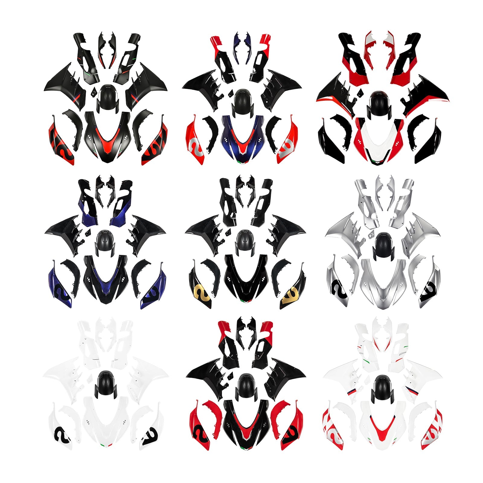 Injection ABS Plastic Bodywork Fairing Kit for Aprilia RSV4 2021-2024