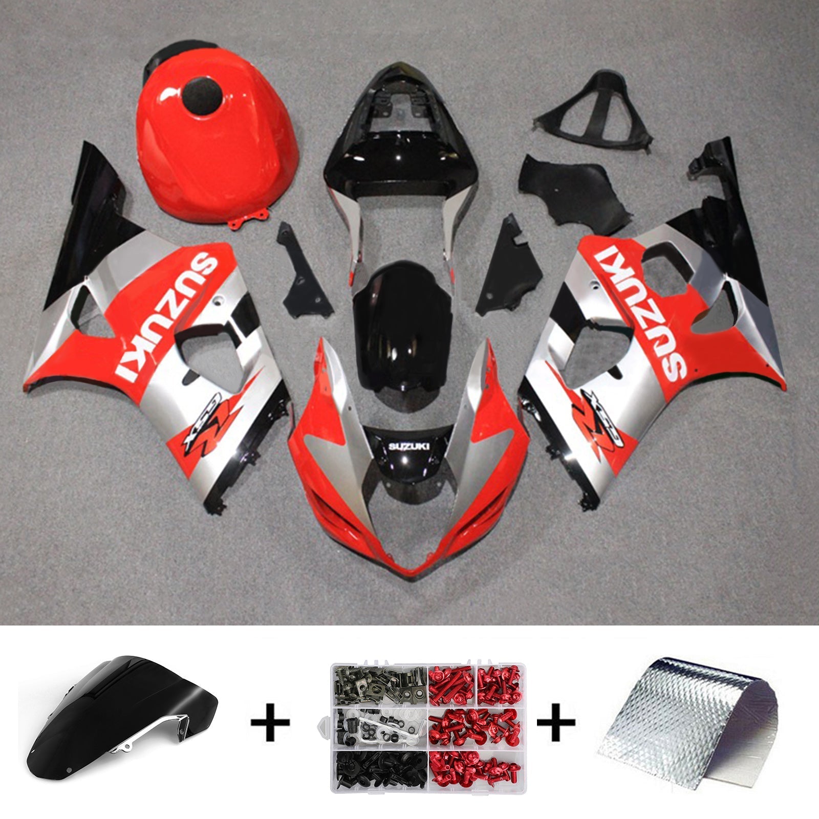 2003-2004 Suzuki GSXR1000 K3 Injection Fairing Kit Bodywork Plastic ABS