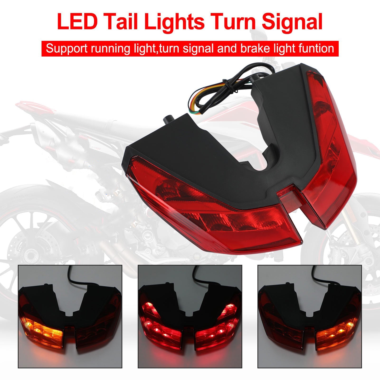 2012-2021 DUCATI HYPERMOTARD 821 939 950 SP Tail Lights Turn Signal
