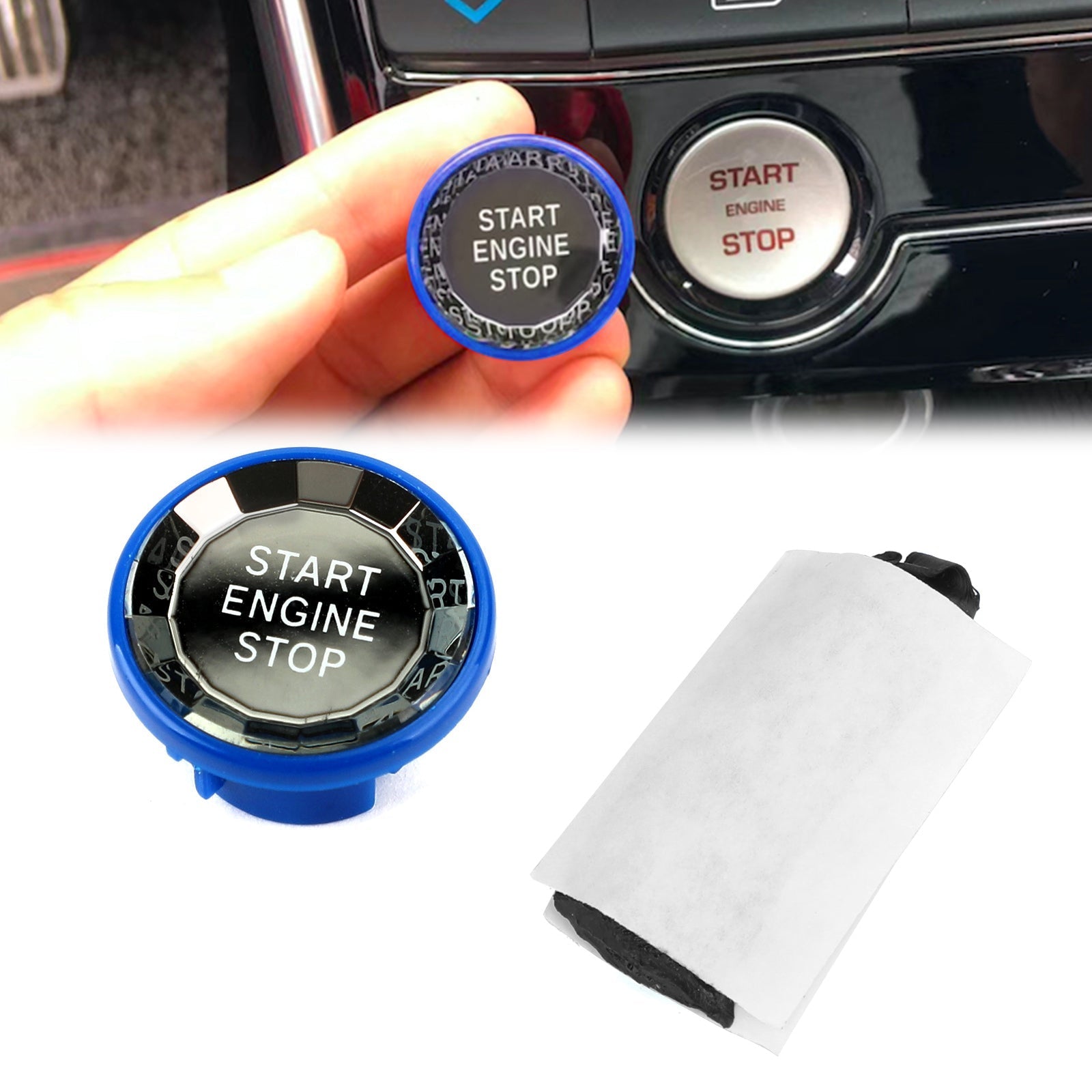 Engine Start Stop Push Button Knob Switch Decor Cover Fits For Jaguar XF XE F-Pace Generic