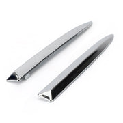 2007-2015 Fiat 500 Pair Chrome Front Bumper Upper Grill Moulding Trim Generic