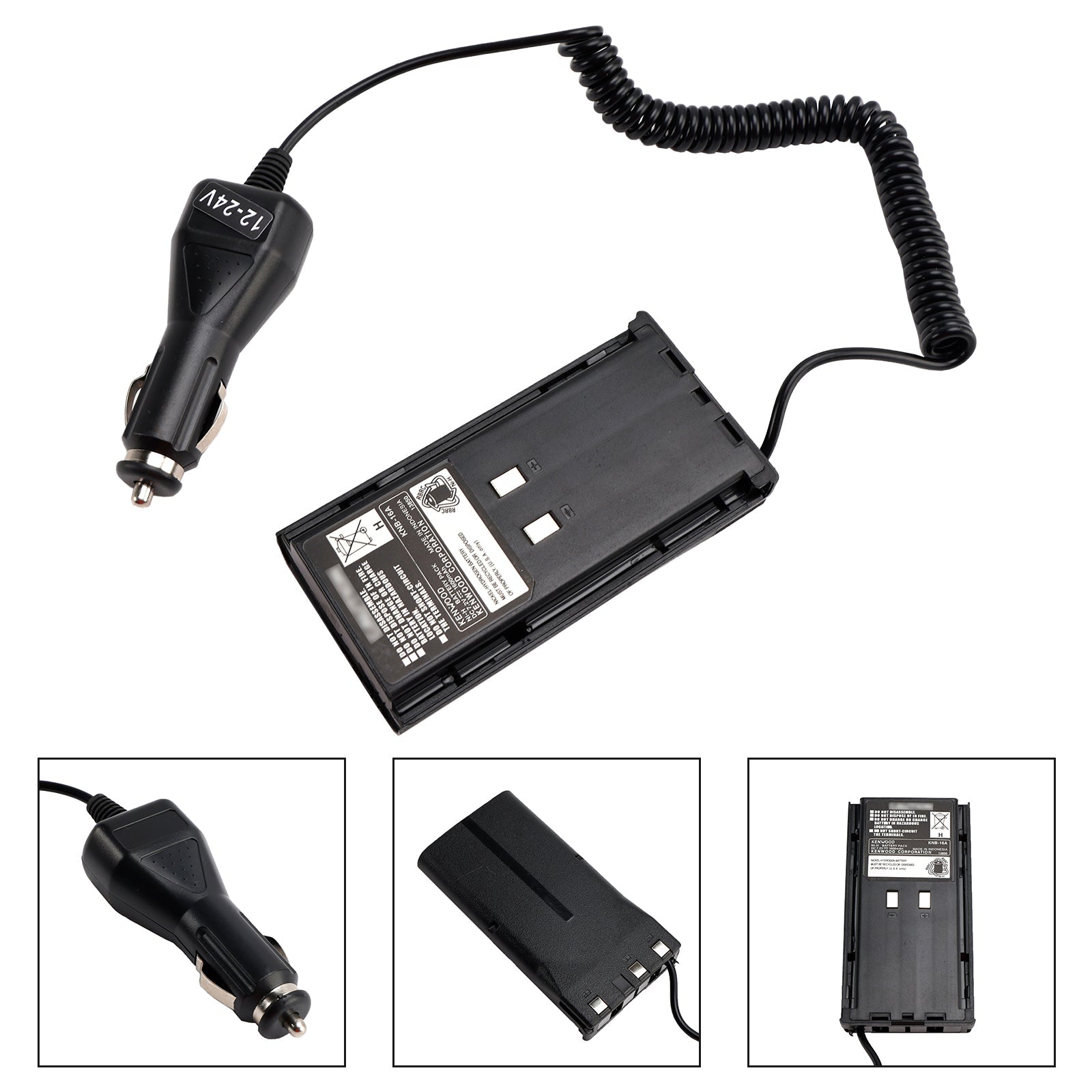 Car Charger Battery Eliminator Adapter For TK-480 TK-385 TK-280 TK-290 TK-380