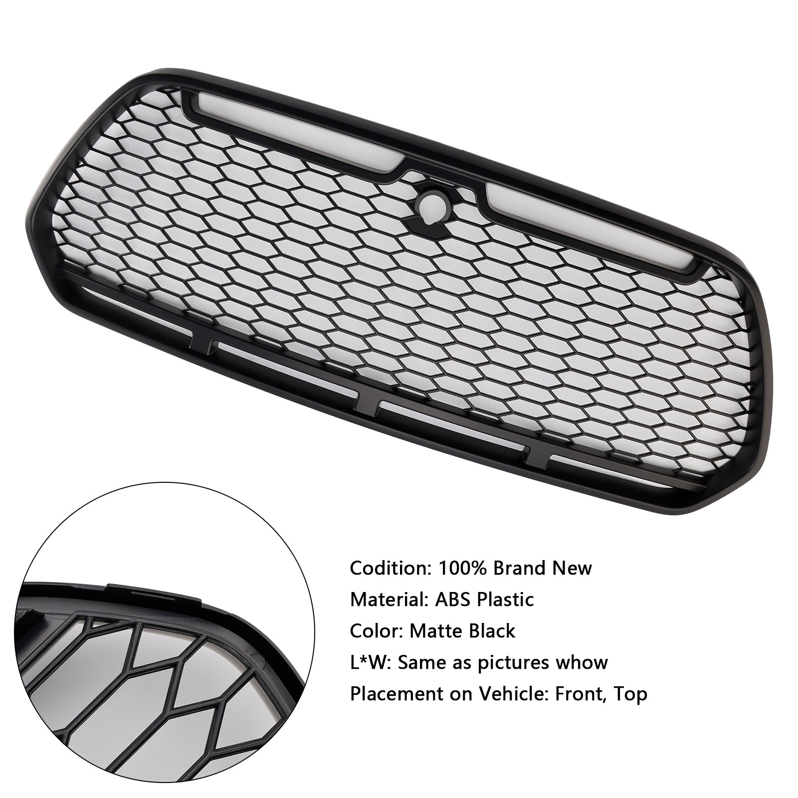 2015-2018 Ford Transit MK8 Raptor Matt Black Front Bumper Grill Grille