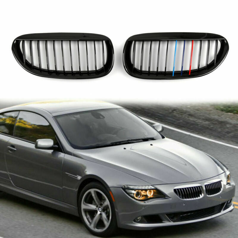 2004-2010 BMW E63 Coupe/E64 Convertible /Fit 645ci 650i and M6 Gloss Black M Color Grille Generic