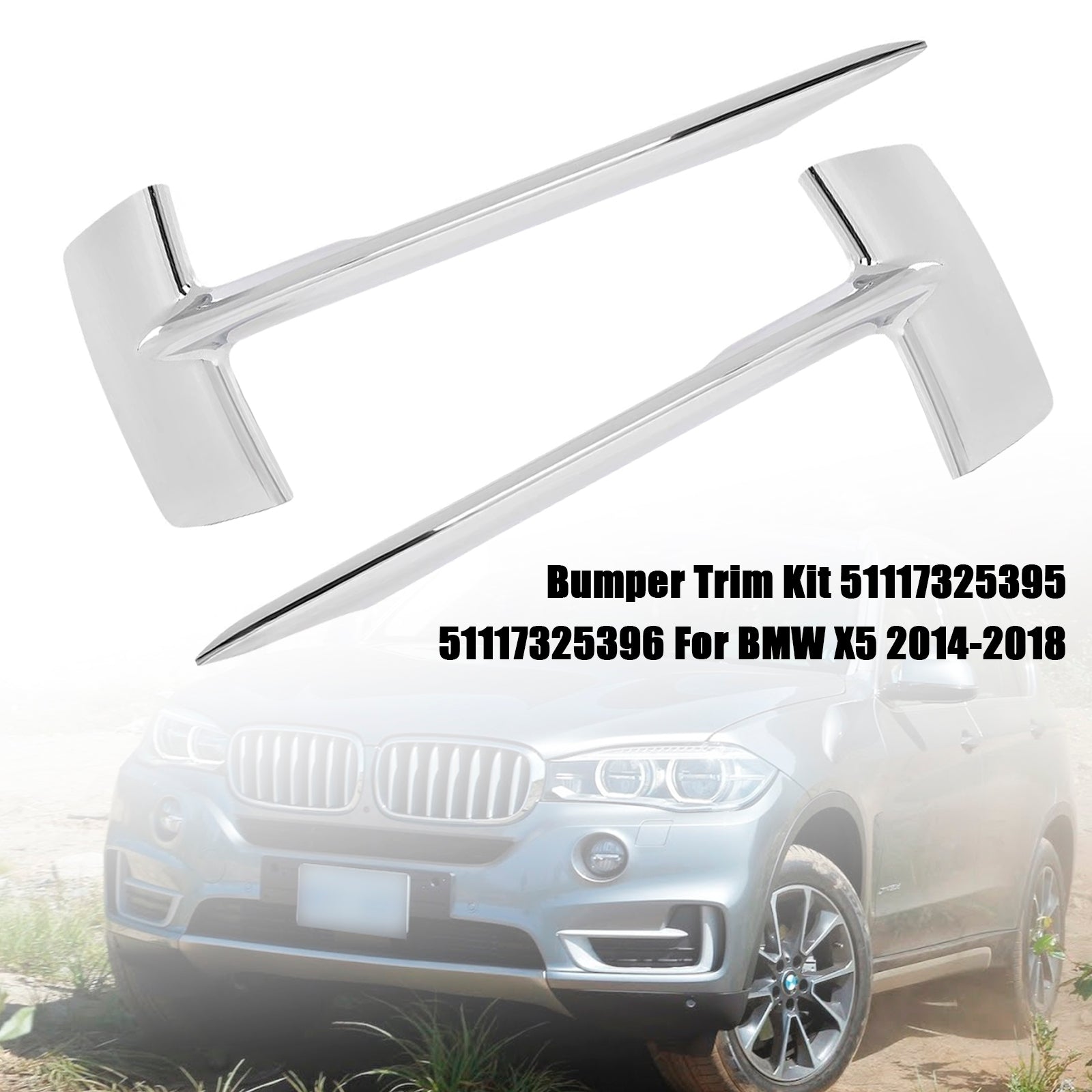 Bumper Trim Kit 51117325395 51117325396 For BMW X5 2014-2018