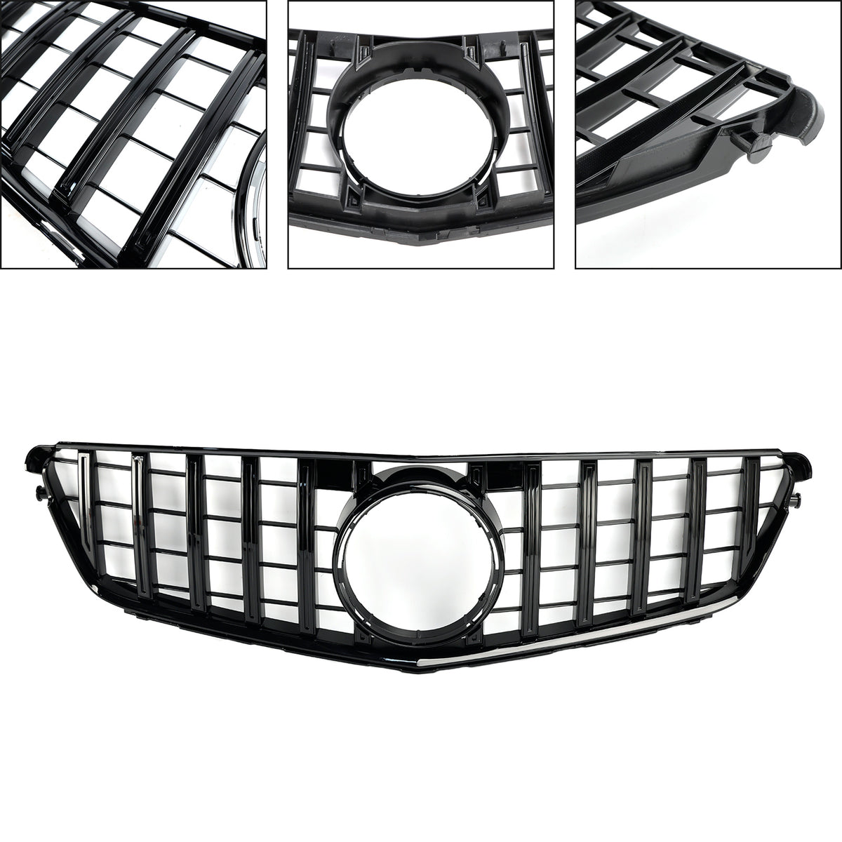 2008-2014 Mercedes-Benz W204 C-Class (Excludes C63) GT Style Front Bumper Grille Grill Generic