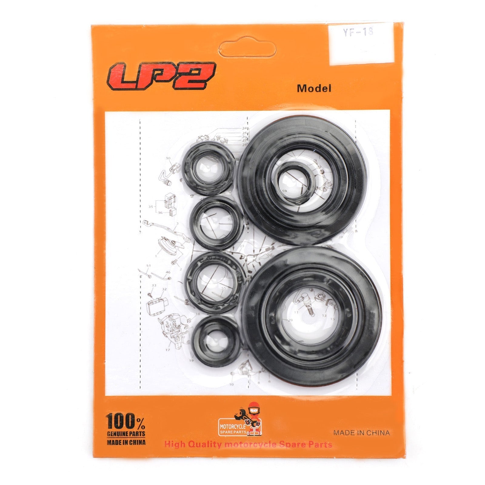 Complete Engine Oil Seal Crankcase Kit - 9pcs for Honda CRF250R 2010-2017 Generic