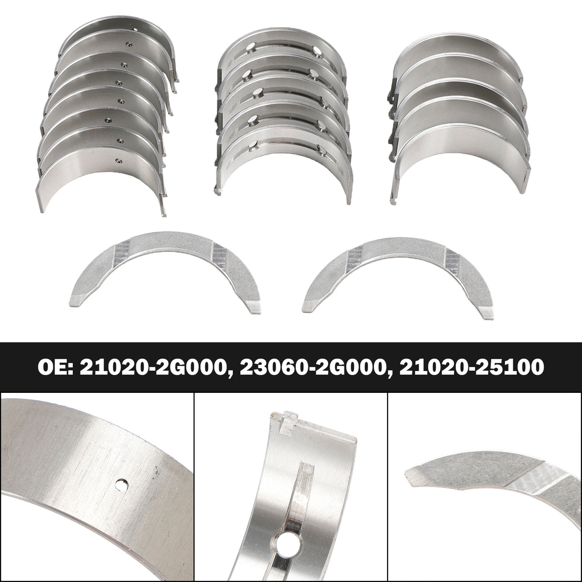 Main Rod Bearings & Engine Crankshaft For Hyundai Sonata 2.4L 21020-2G100