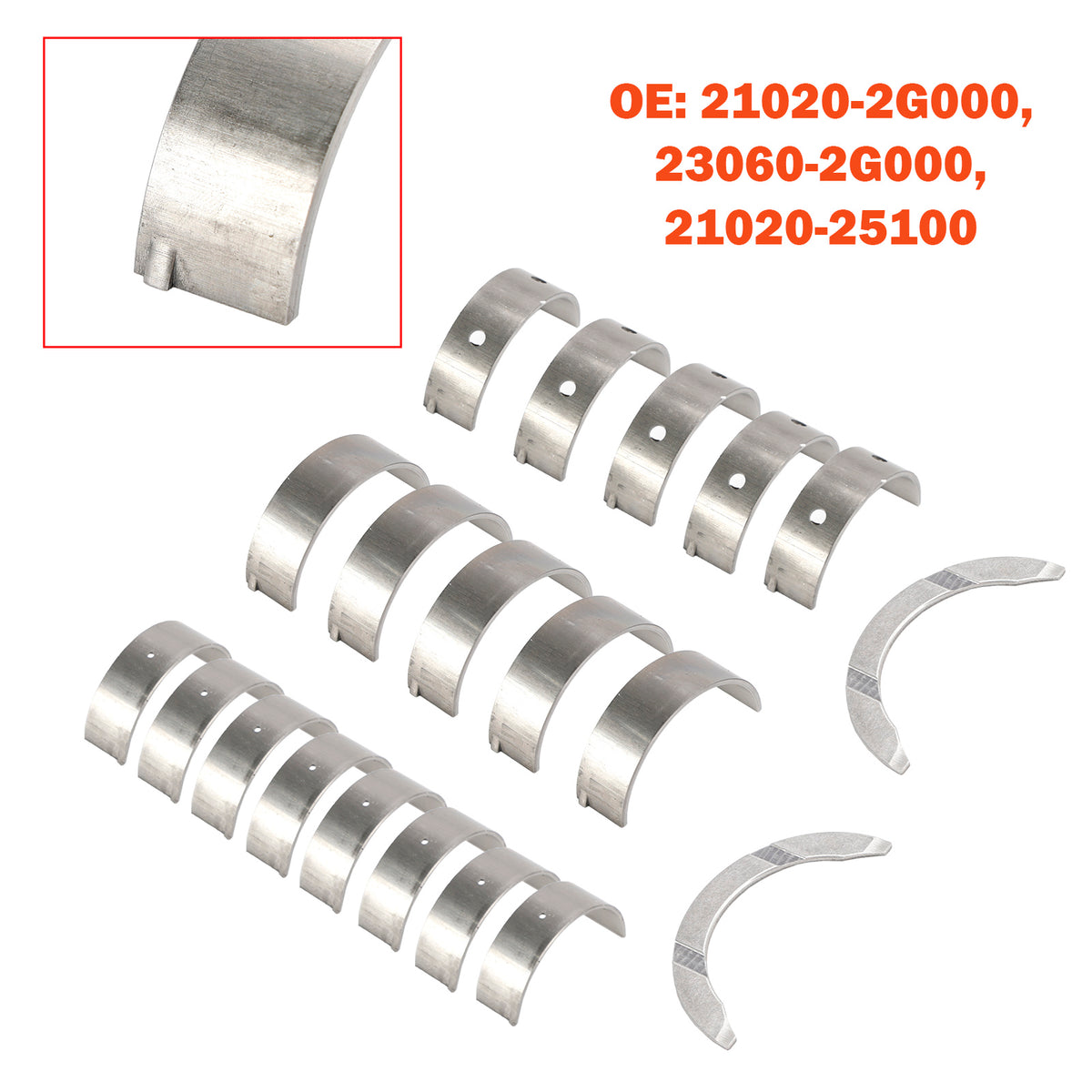 Main Rod Bearings & Engine Crankshaft For Hyundai Sonata 2.4L 21020-2G100