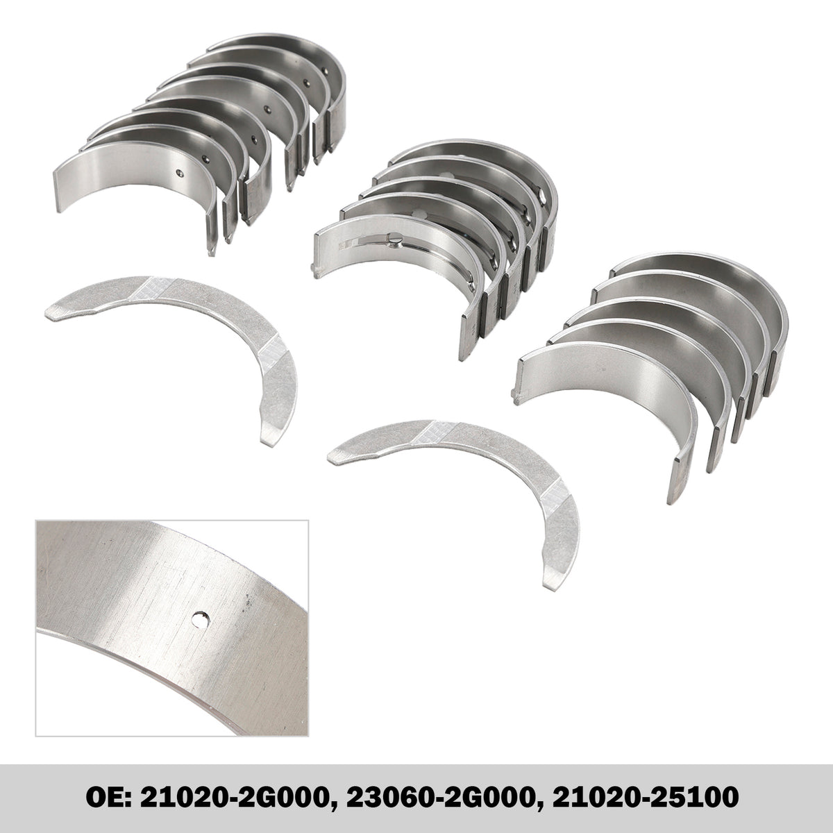Main Rod Bearings & Engine Crankshaft For Hyundai Sonata 2.4L 21020-2G100
