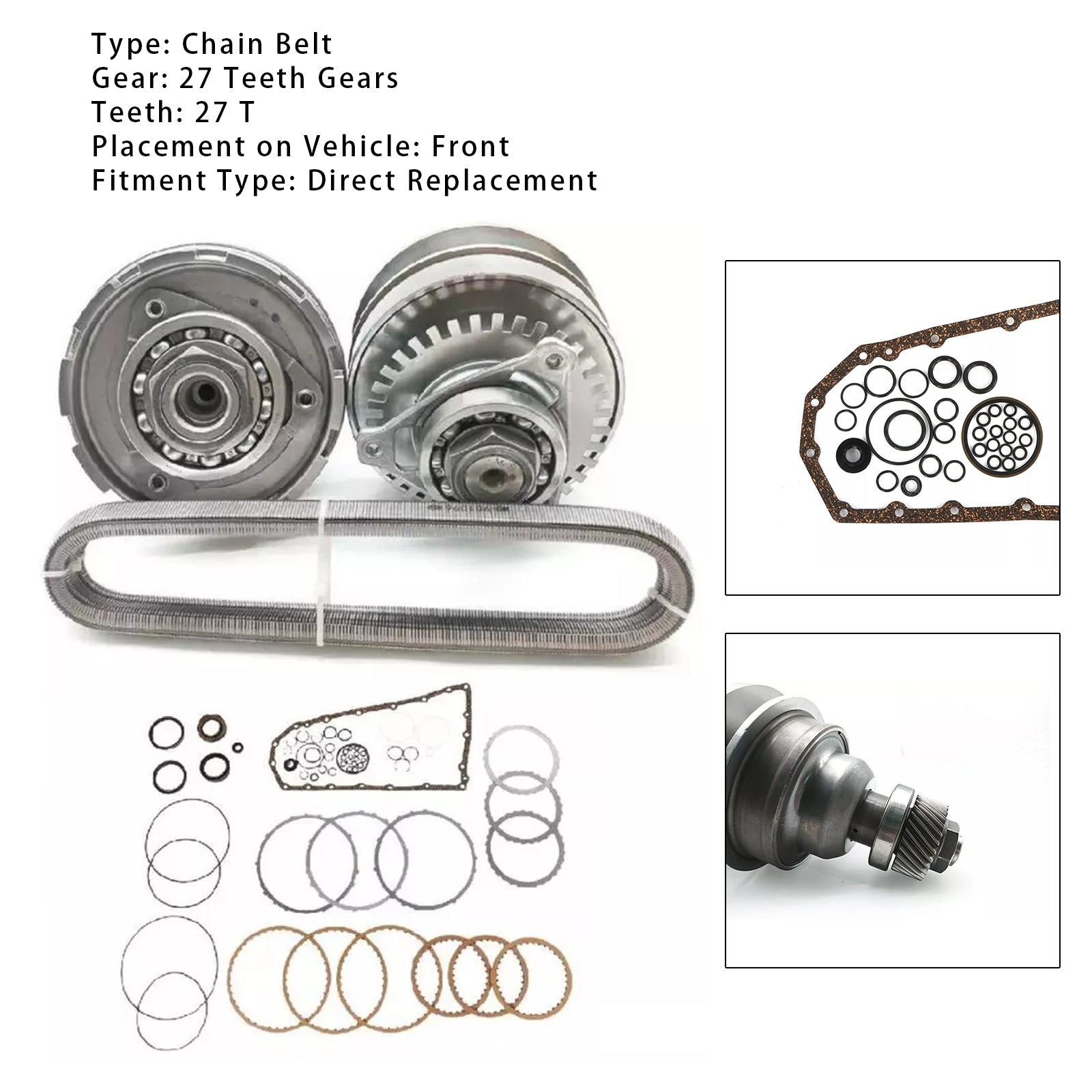 2017 Sentra 1.6l RE0F10E JF017E CVT Transmission Master Rebuild Kit W/Chain Belt 27 T