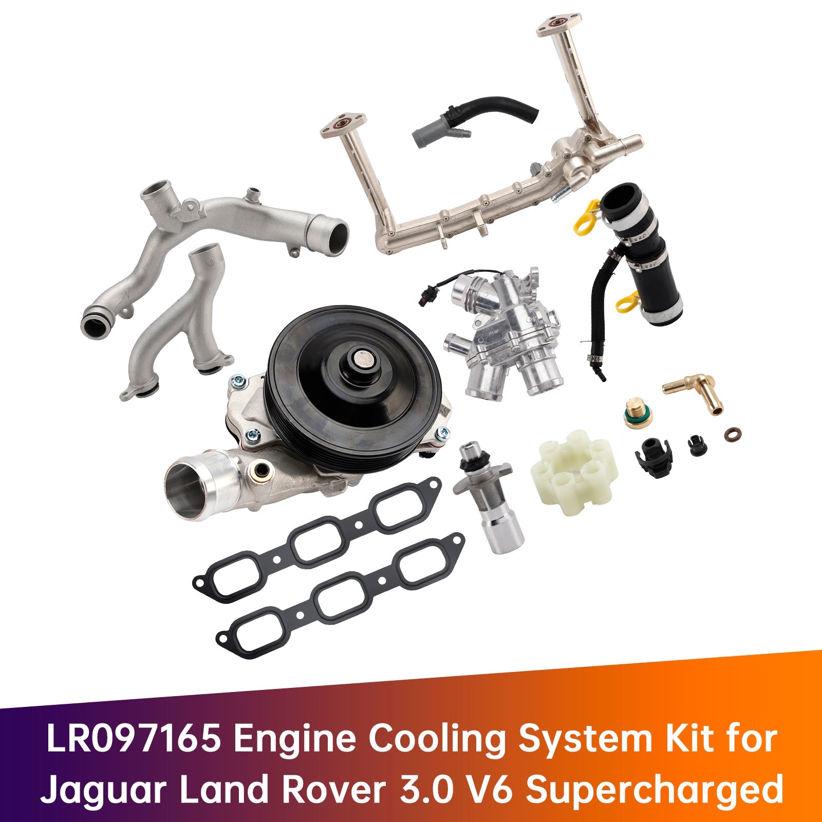 2020 For Jaguar F-Pace 5.0L V8 - Gas Engine Cooling System Kit C2Z29189