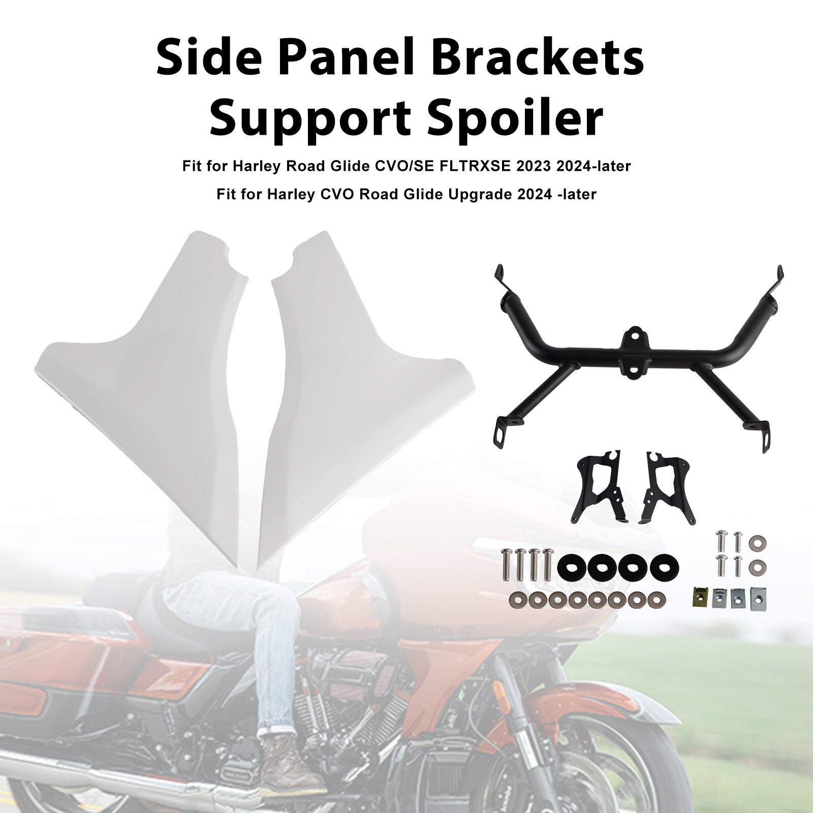 2024 -later Harley CVO Road Glide Upgrade Side Panel Brackets Support Spoiler
