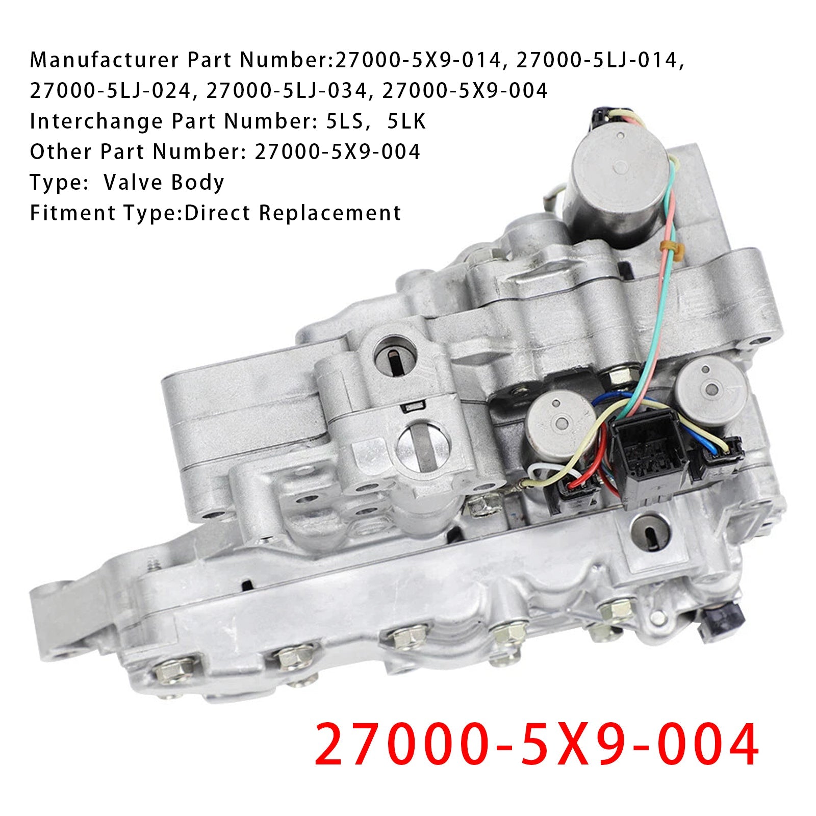 2016-2024 Honda Civic 1.5L L4 - Gas 5LS 5LK CVT Transmission Solenoid Valve Body 27000-5X9-014 27000-5LJ-014