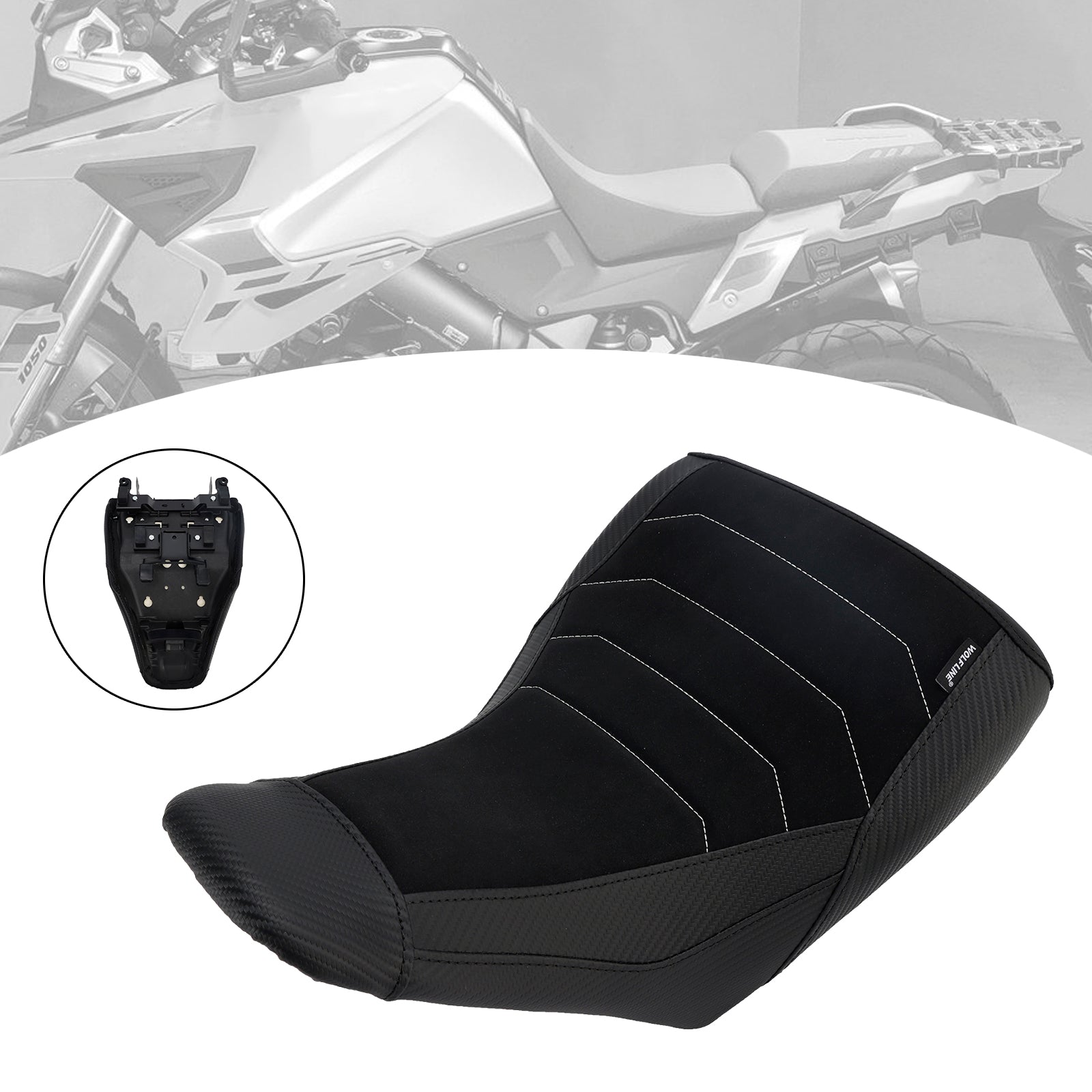 2023-2025 Suzuki V-Strom DL1050 Front Driver Seat Lower Raider Cushion Fit Red Yellow