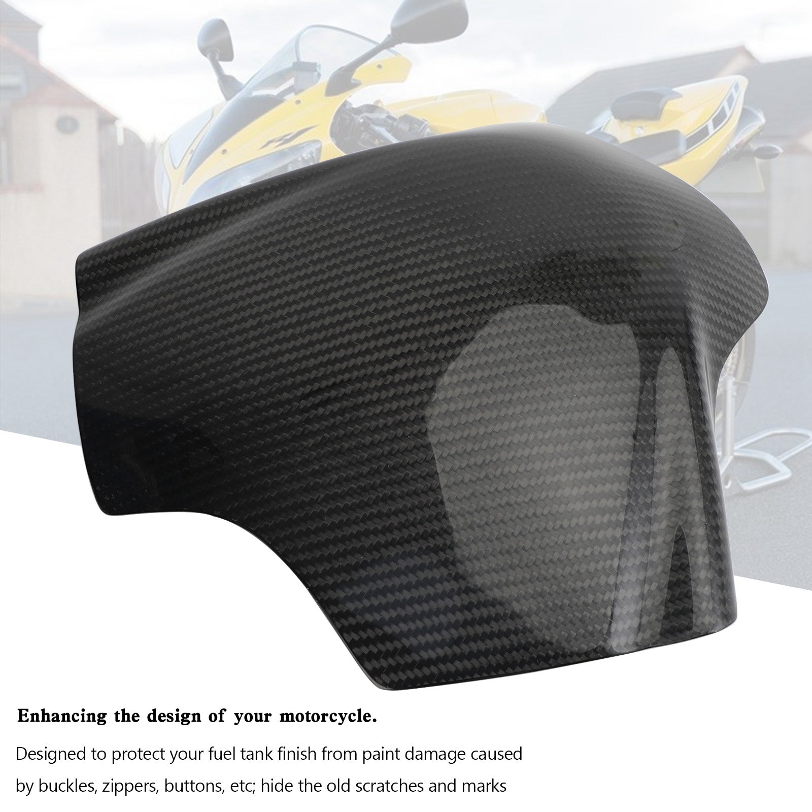 2008-2016 Yamaha YZF-R6 Carbon Gas Tank Cover Panel Fairing Protector
