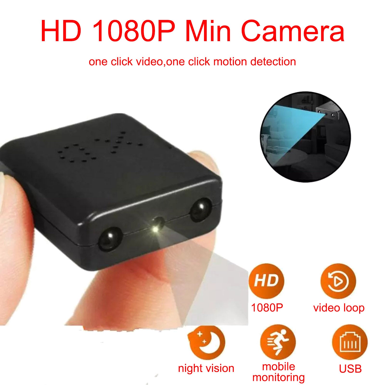 1080P Mini HD Camera Motion Home Security Recording Cam Night Vision