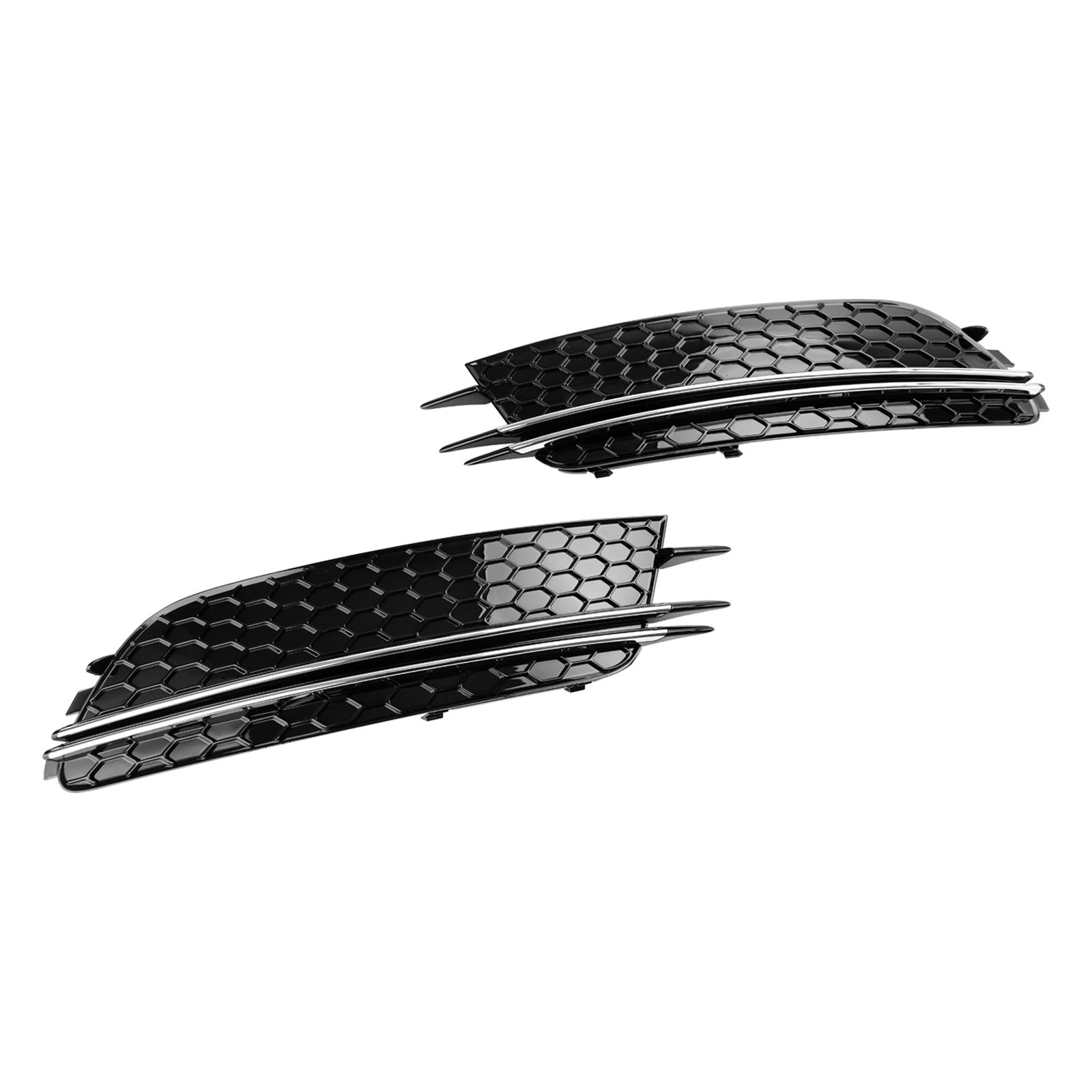 2012-2015 Audi A6 4G C7 2PCS Front Fog Light Cover Bezel Grill Grille