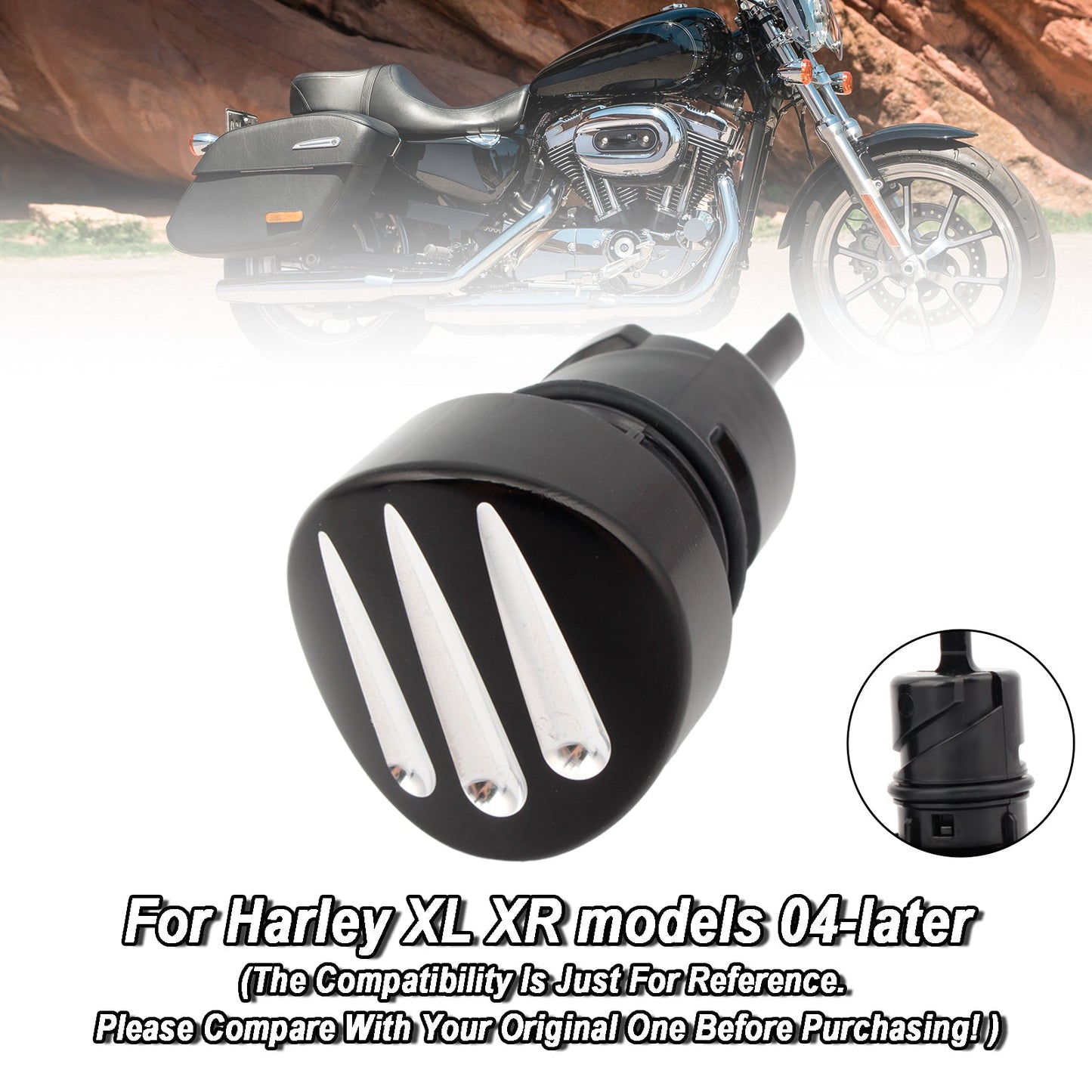 04-16 Sportster XL883 XL1200 Oil Dipstick Tank Cap Plug