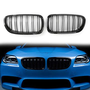 2011-2016 BMW 5-Series F10 Gloss Black Front Kidney Grille 51137203649 51137203650 Generic