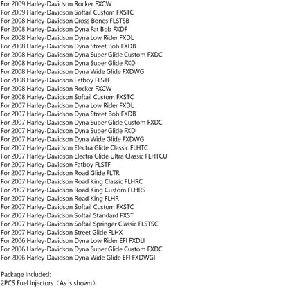 Road King Street Glide R2025DEG Generic 2PCS Fuel Injectors 27709-06A For