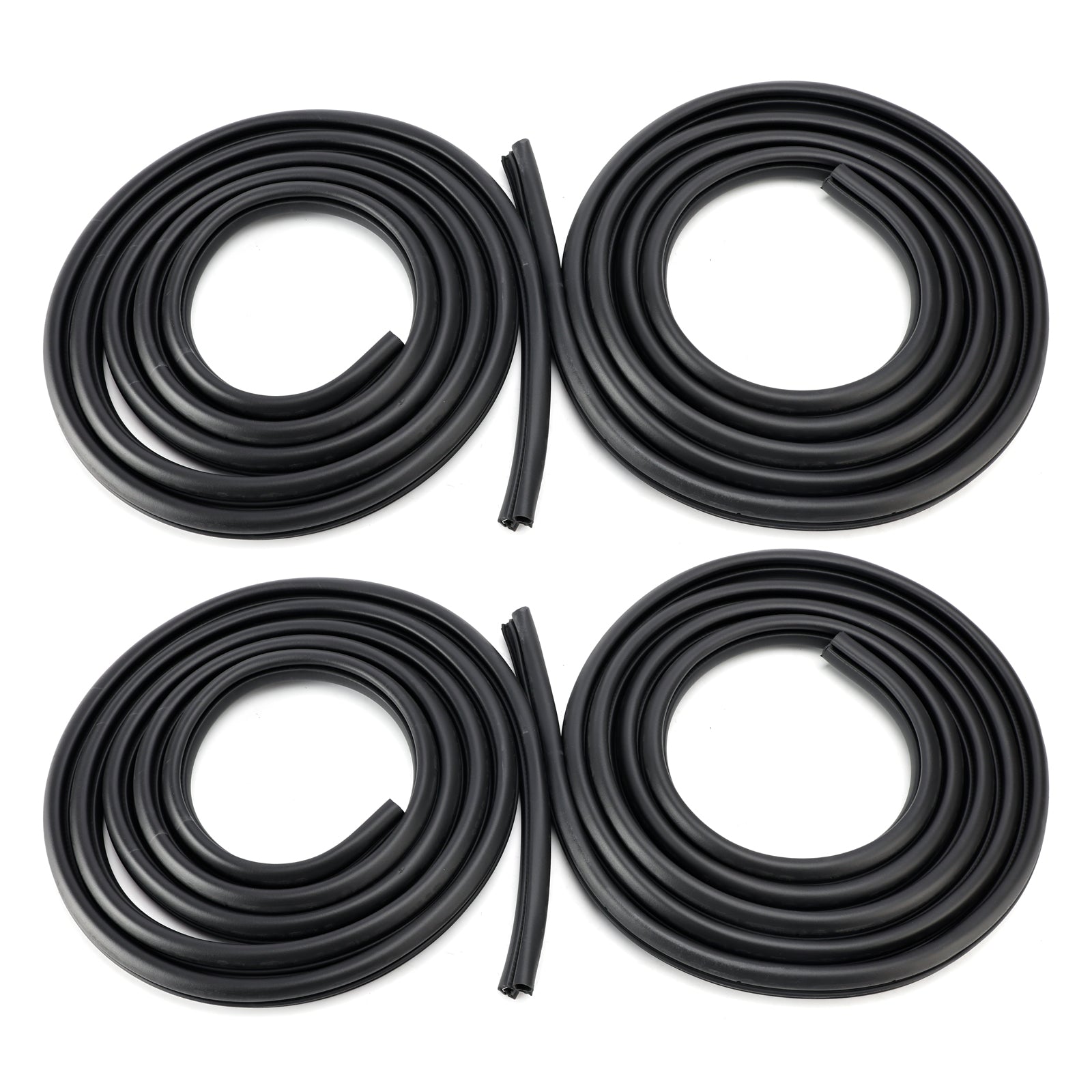 2003-2009 For Hummer H2 4Pcs Front Rear Left Right Door Rubber Seal Weatherstrip