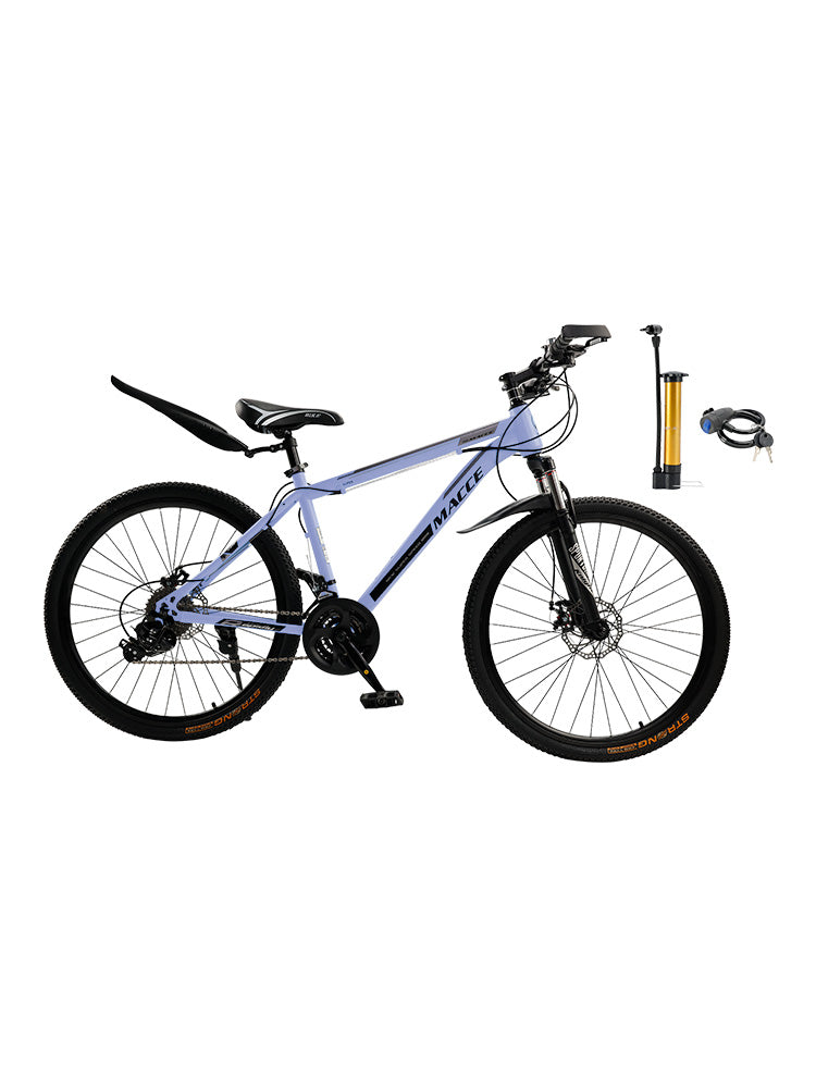26" wheels 27 speed double disc brake mountain bike MTB for adults Gray