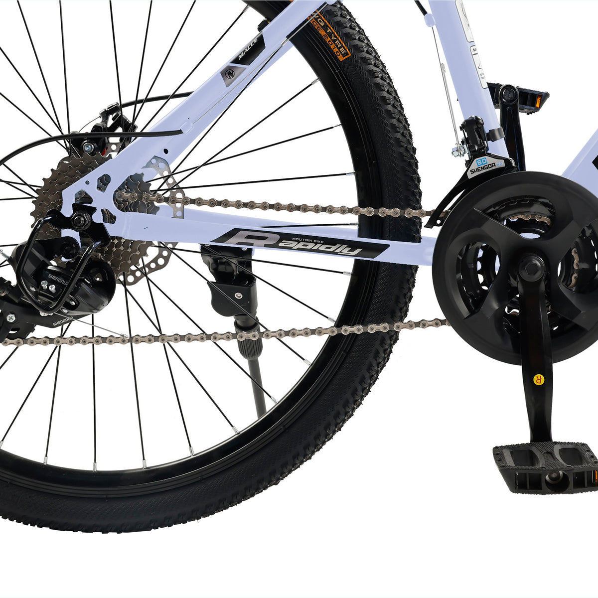 26" wheels 27 speed double disc brake mountain bike MTB for adults Gray