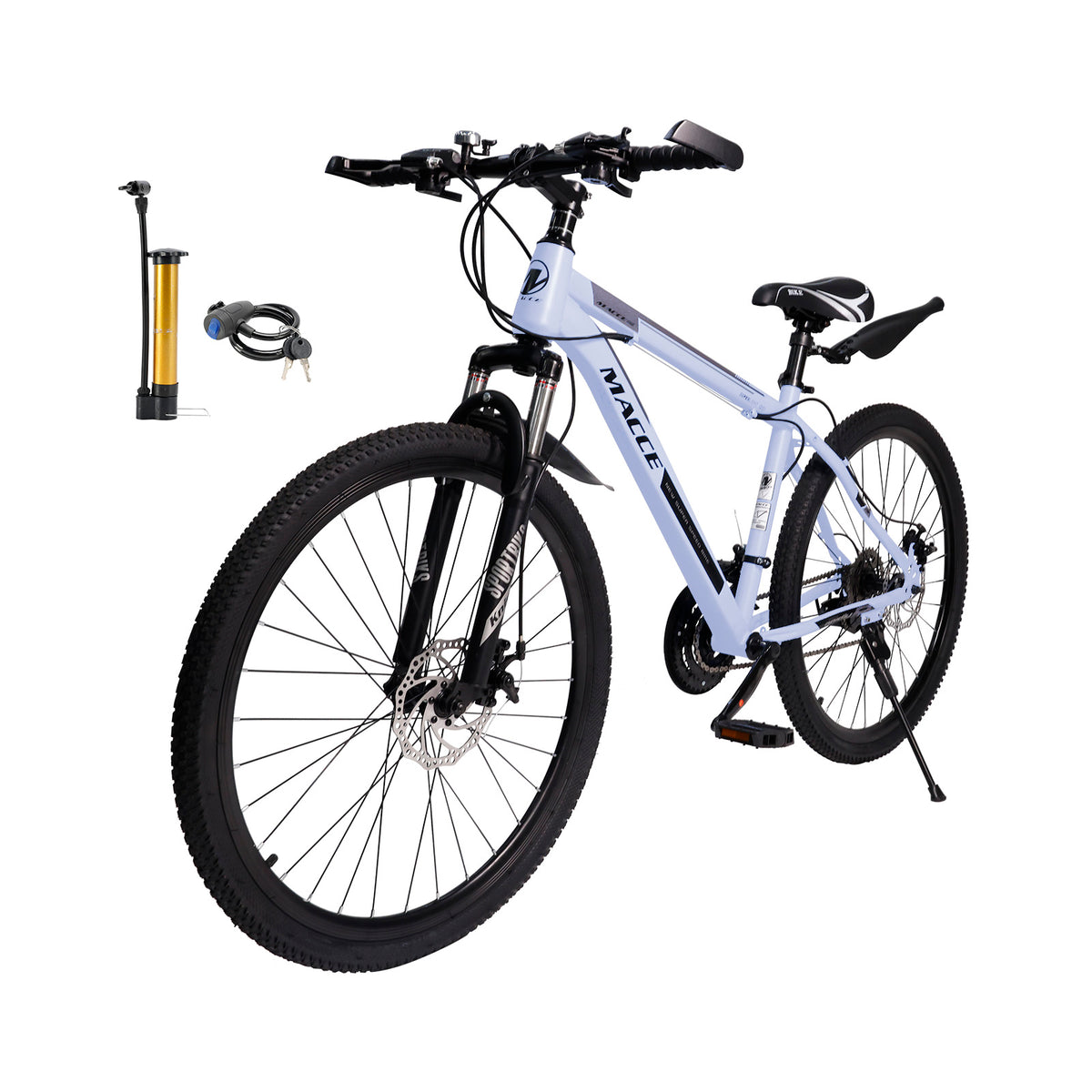 26" wheels 27 speed double disc brake mountain bike MTB for adults Gray