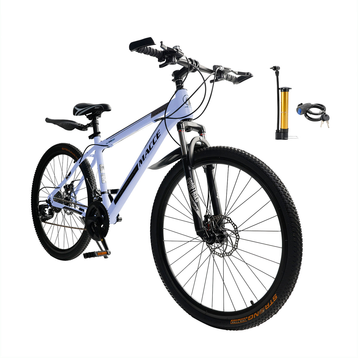 26" wheels 27 speed double disc brake mountain bike MTB for adults Gray