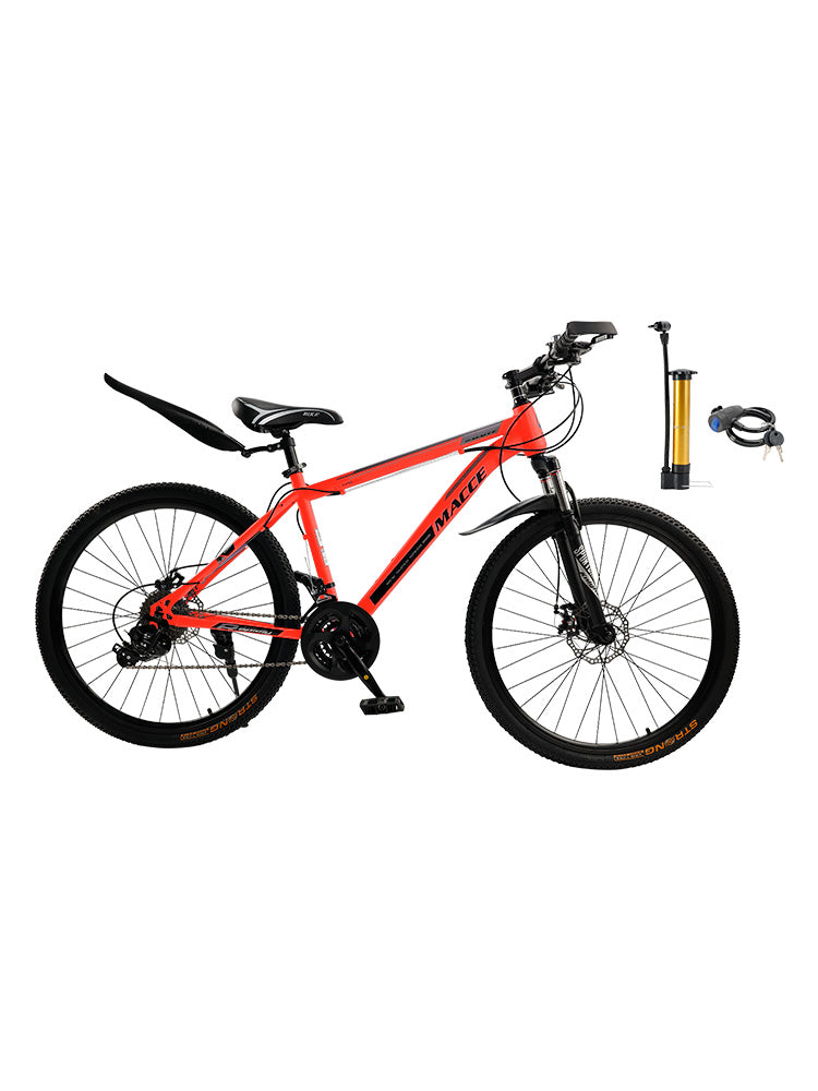 26" wheels 27 speed double disc brake mountain bike MTB for adults Red
