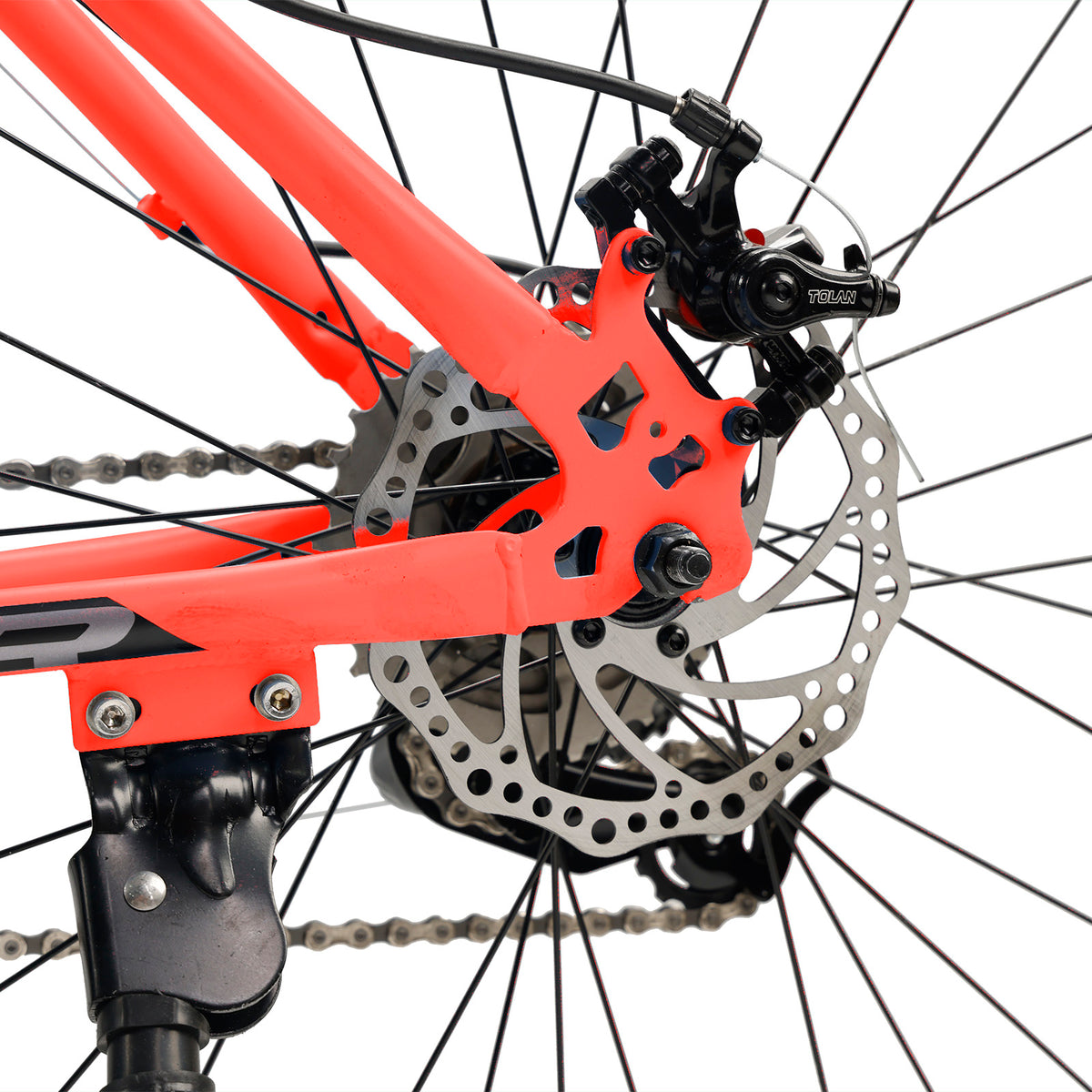 26" wheels 27 speed double disc brake mountain bike MTB for adults Red