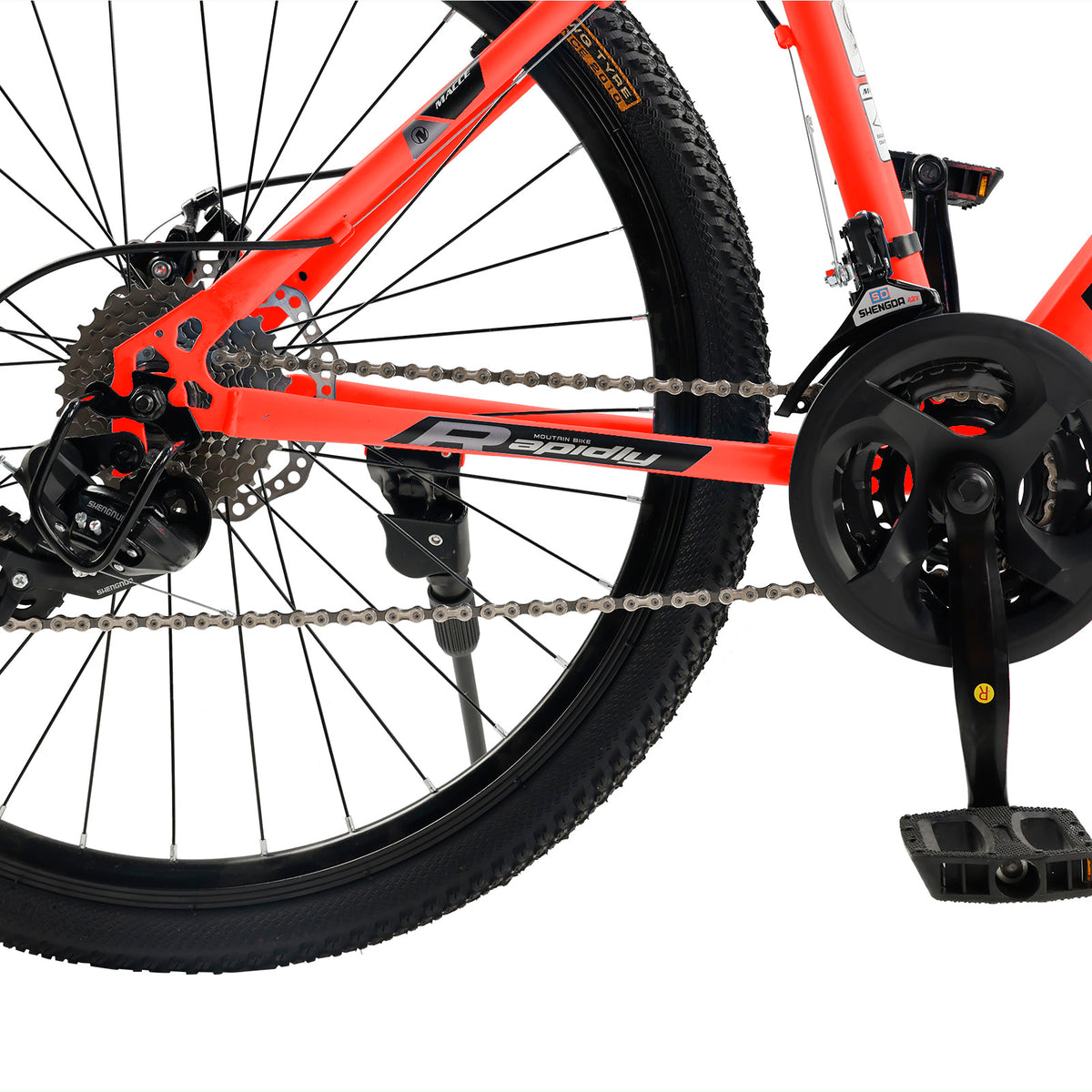 26" wheels 27 speed double disc brake mountain bike MTB for adults Red