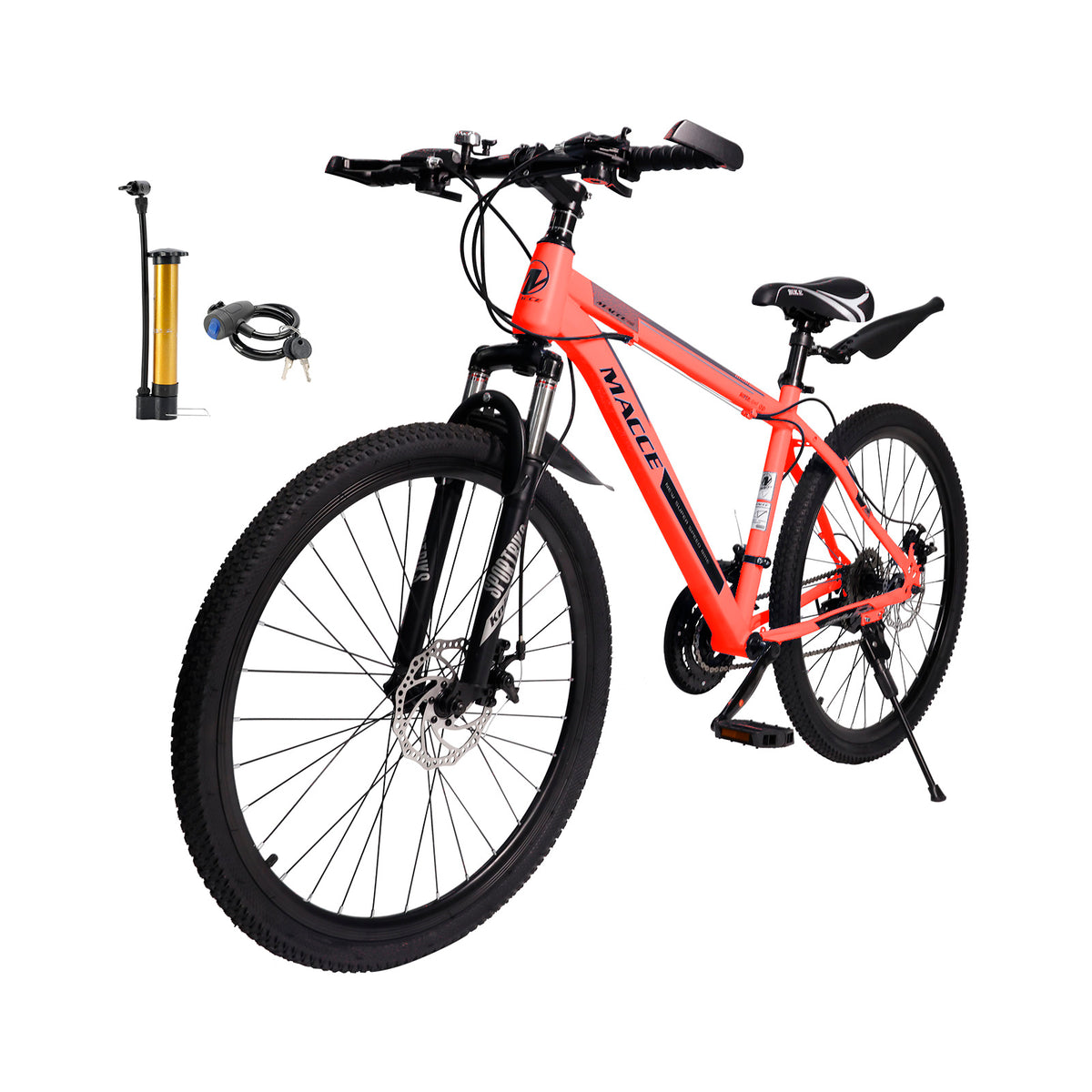 26" wheels 27 speed double disc brake mountain bike MTB for adults Red