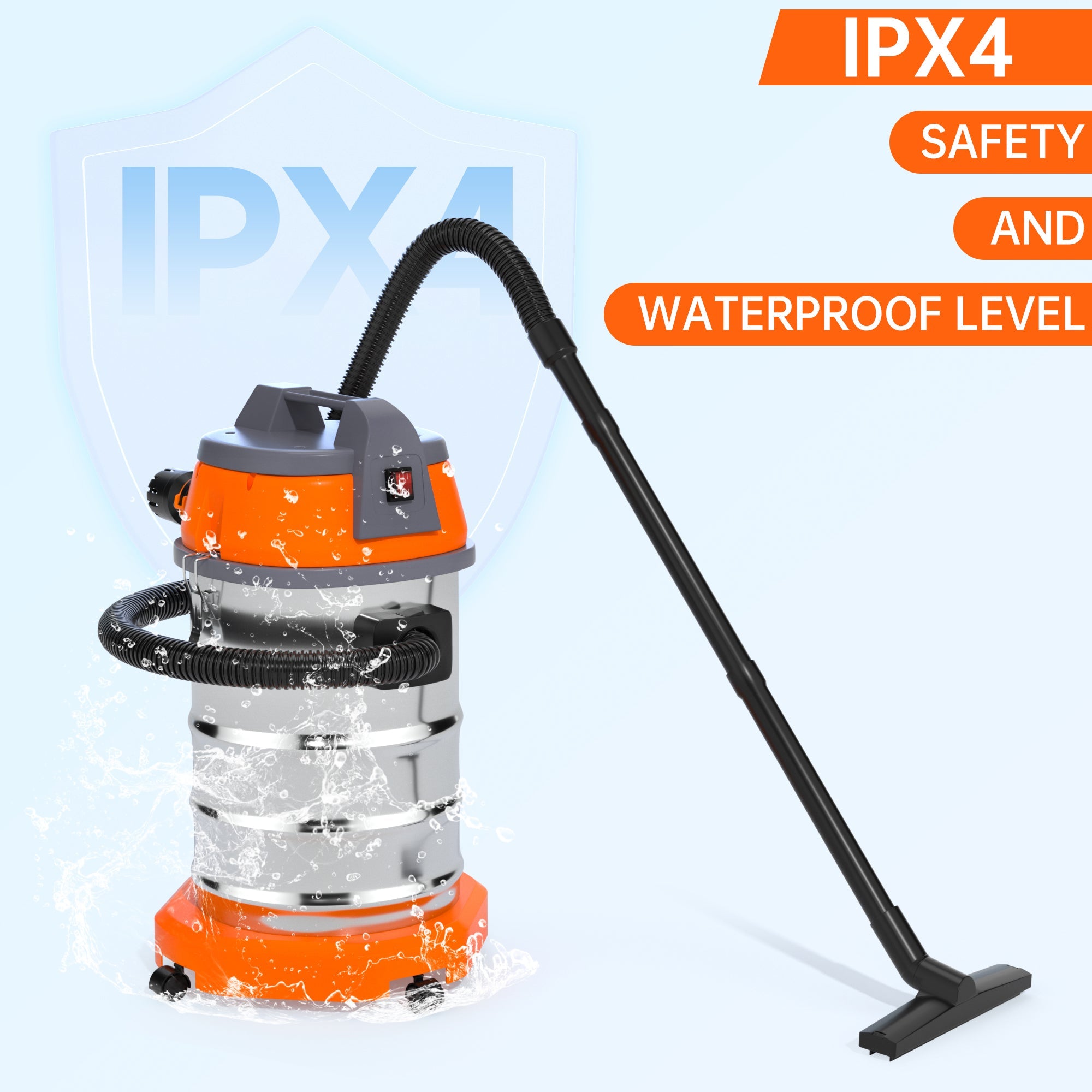Wet Dry Blow Three Uses 10 Gallon 1200w 8 Peak Hp Stainless Steel Shop Vac Vacuum Cleaner Garage Portable Car Detailing For House Garage Workshop Car