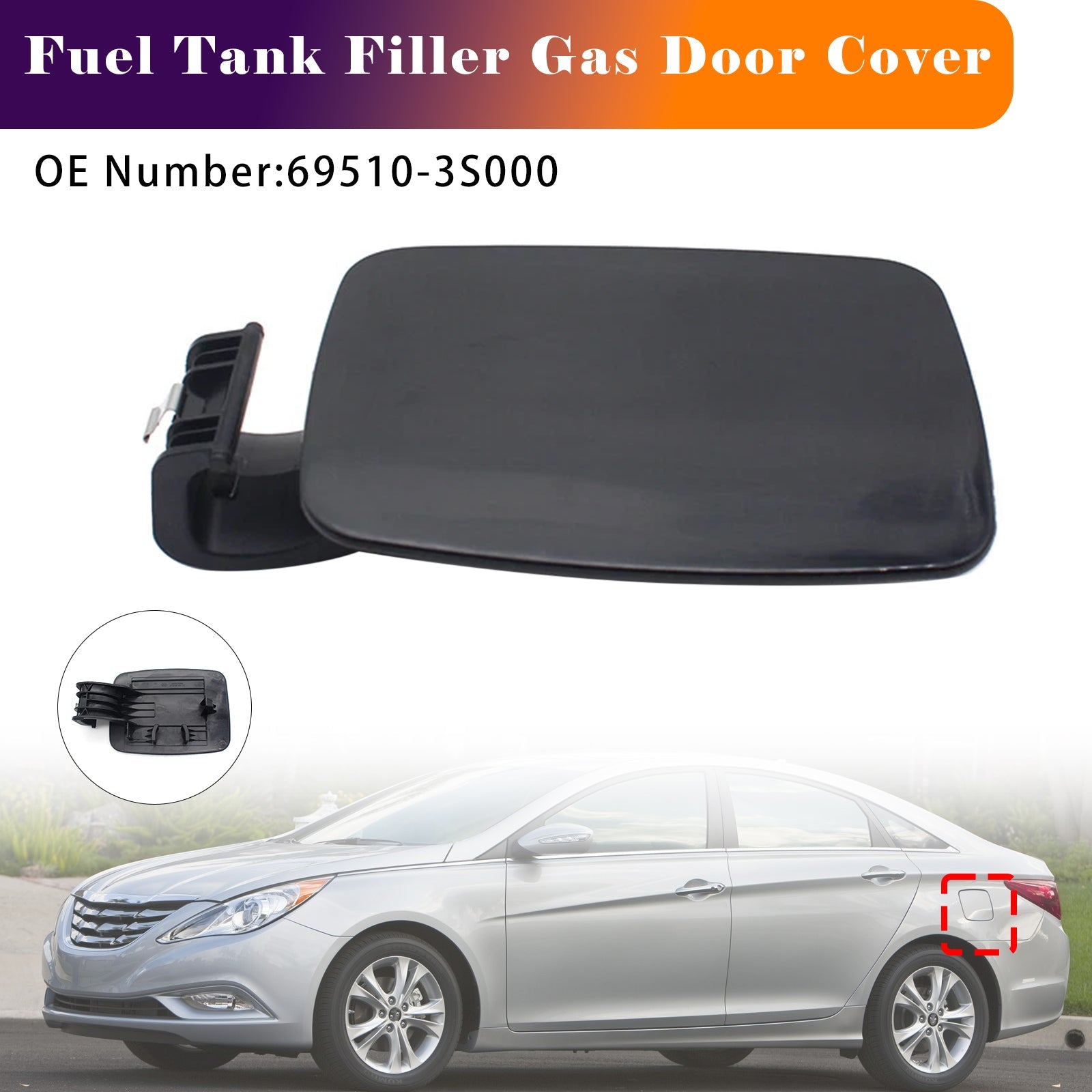 Fuel Tank Filler Gas Door Cover 695103S000 For Hyundai Sonata 2011-2014