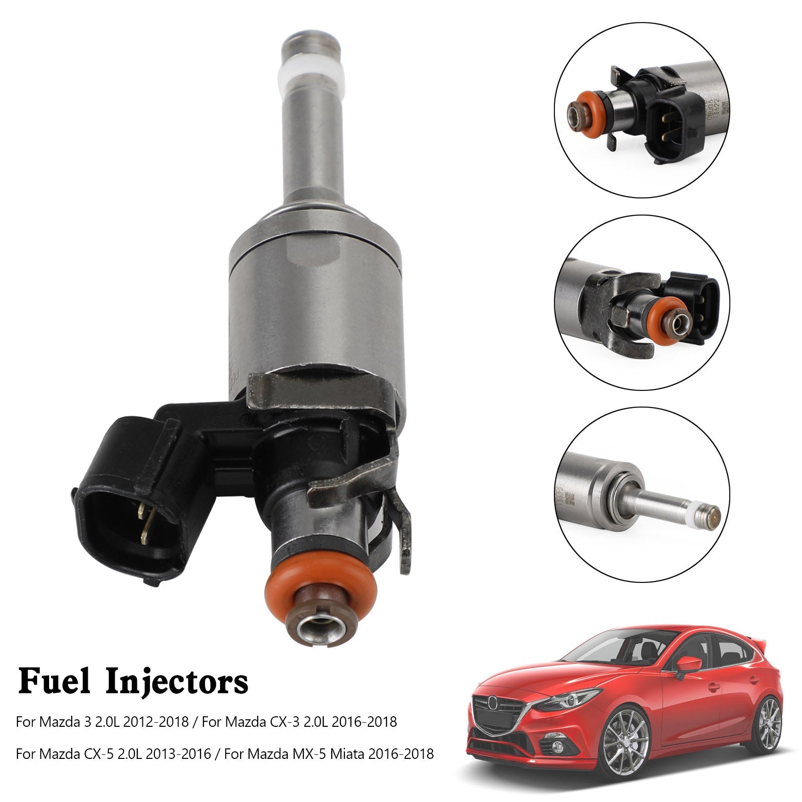 1PCS Fuel Injector PE01-13-250C Fit Mazda 3 CX-3 CX-5 2.0 2012-18 PE01-13250B