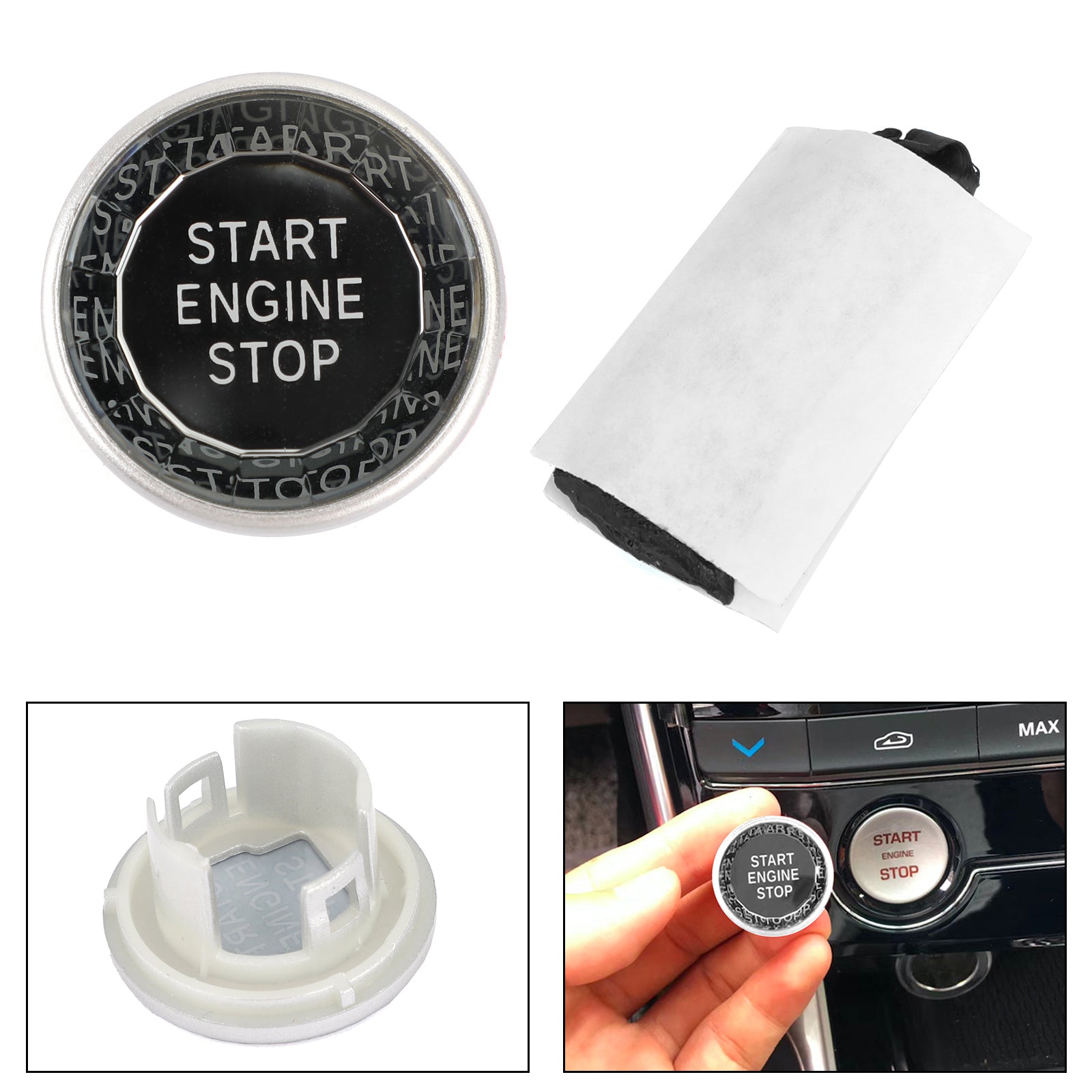 Engine Start Stop Push Button Knob Switch Decor Cover Fits For Jaguar XF XE F-Pace Generic