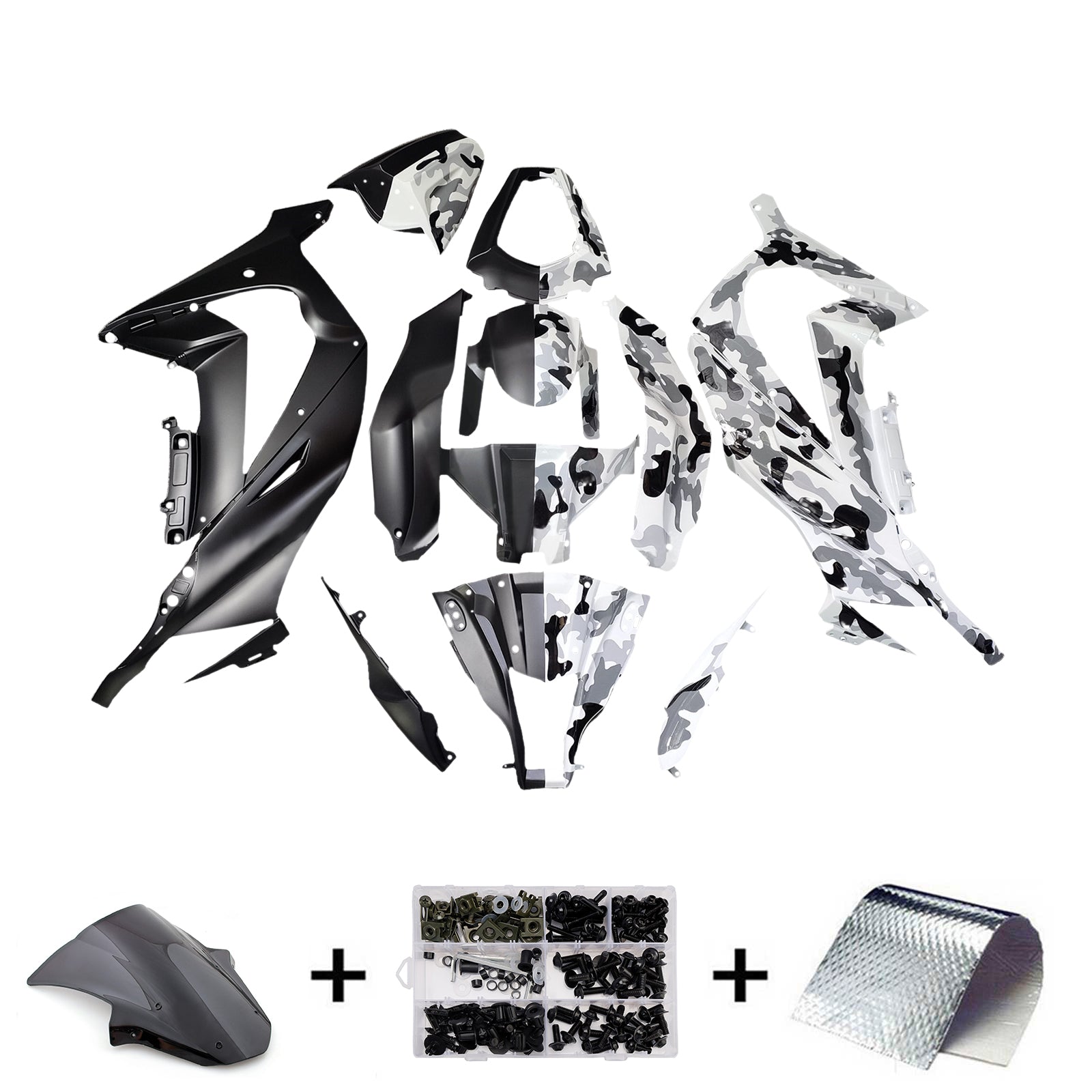 Injection Fairing Kit Bodywork Plastic ABS fit For Kawasaki ZX10R 2011-2015