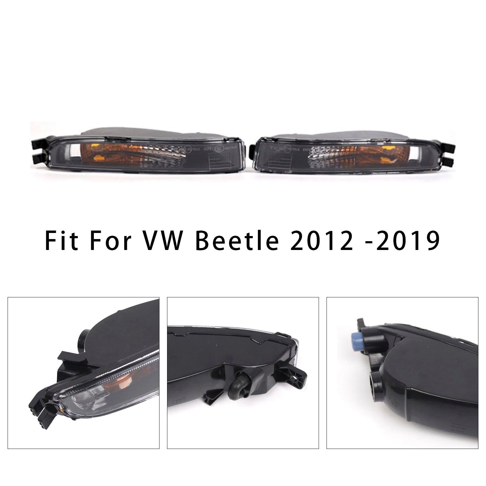 2012-2019 VW Beetle Pair Front Bumper Turn Signal Light Without Bulbs 5C5953041A
