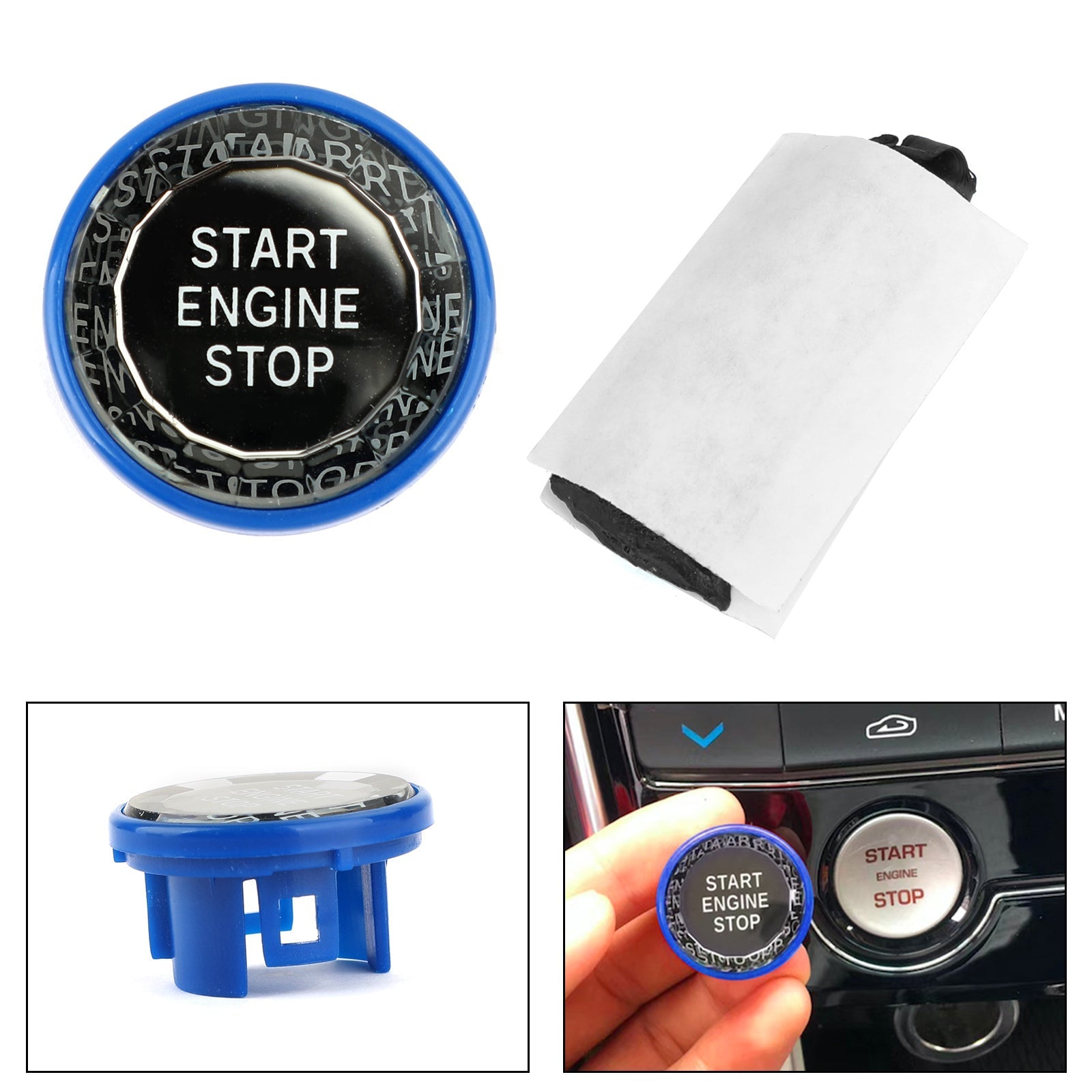 Engine Start Stop Push Button Knob Switch Decor Cover Fits For Jaguar XF XE F-Pace Generic
